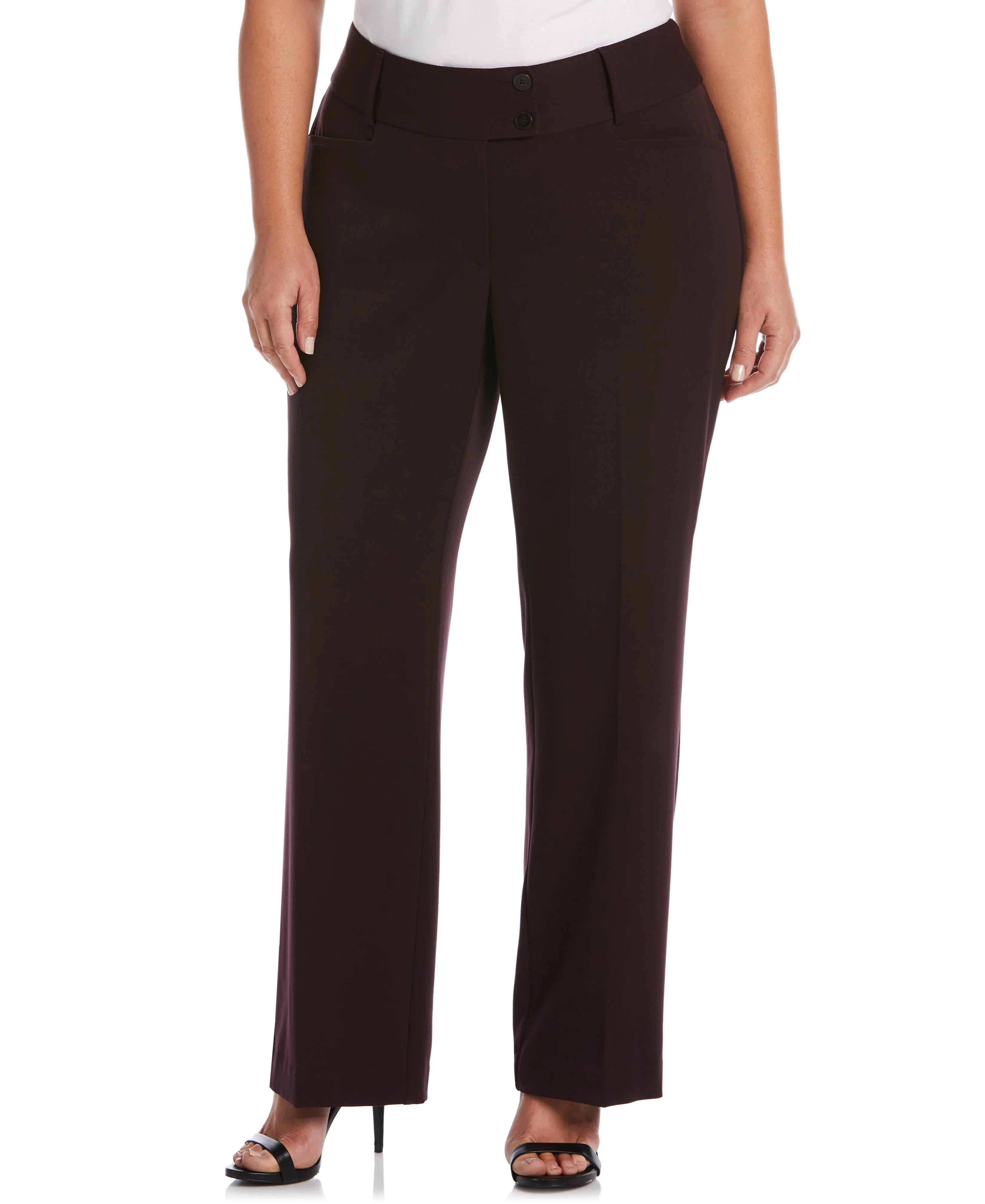 Plus Size Gabardine Bootcut Pant Curvy Fit