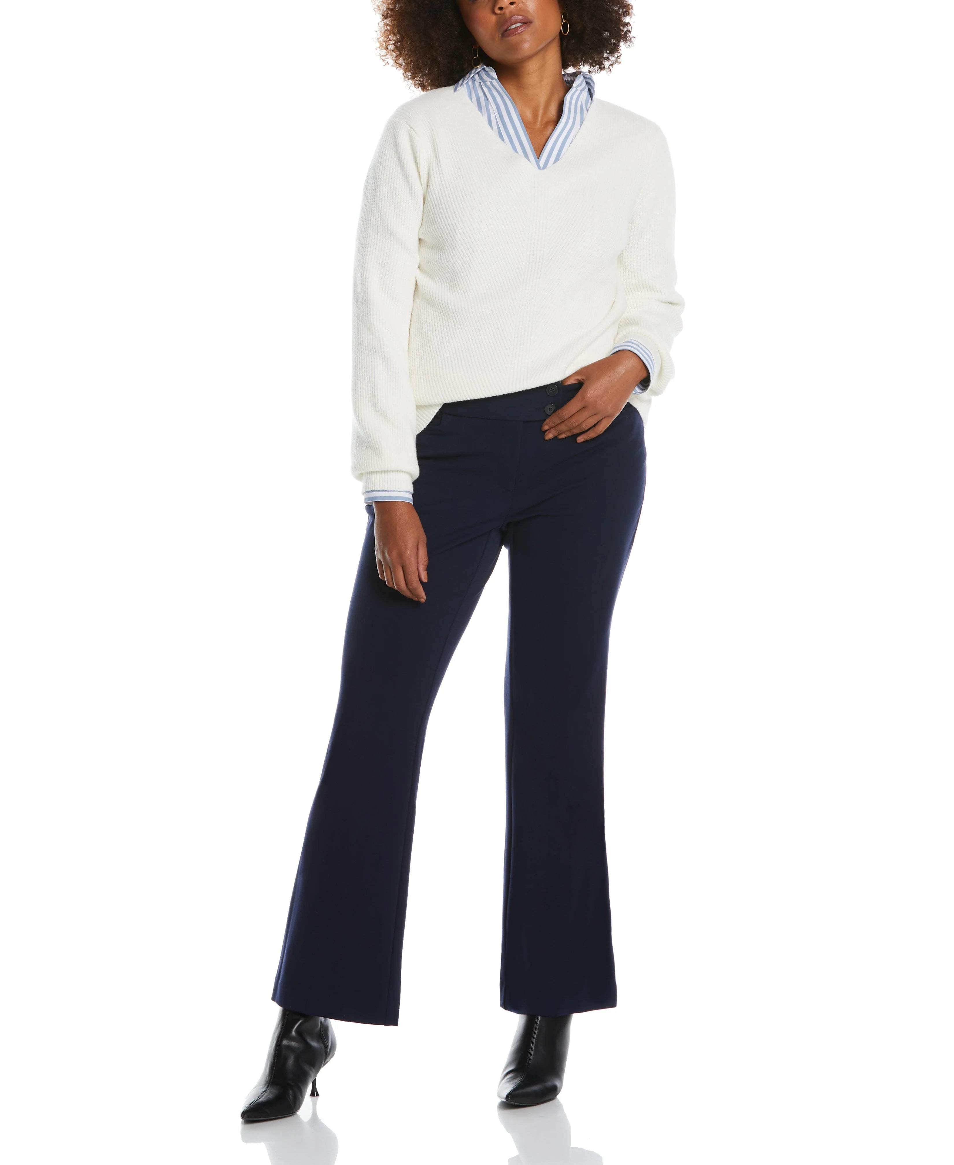 Petite Curvy Fit Boot Cut Pant Curvy Fit 29 inseam