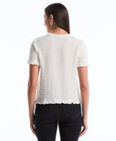 Puckered Ruffle Sleeve Top