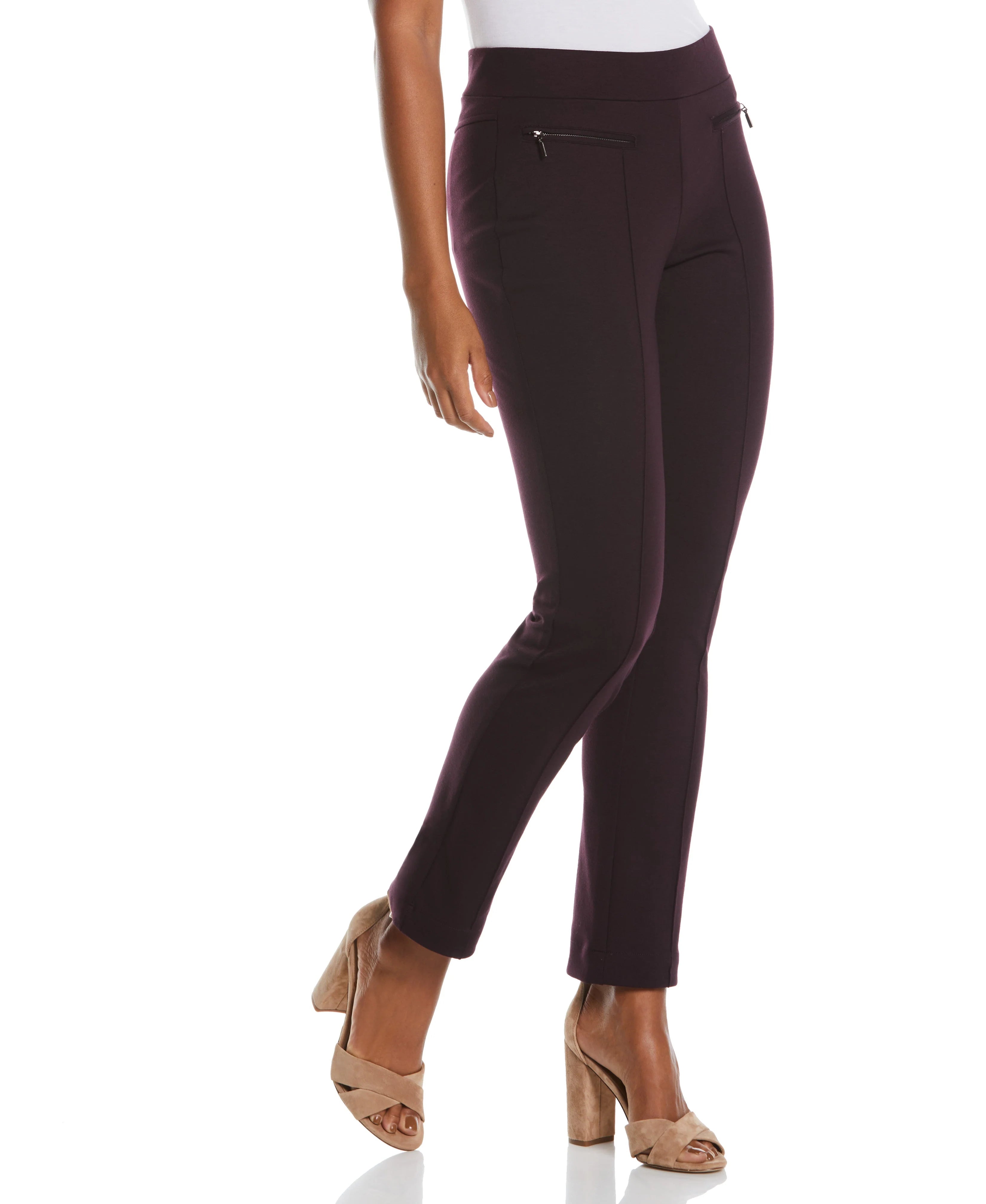 Ponte Knit Slim Leg Pant Comfort Fit