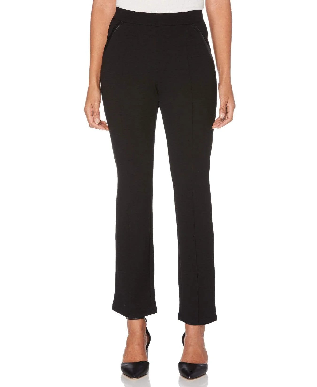 Petite Ponte Knit Slim Leg Pant Comfort Fit