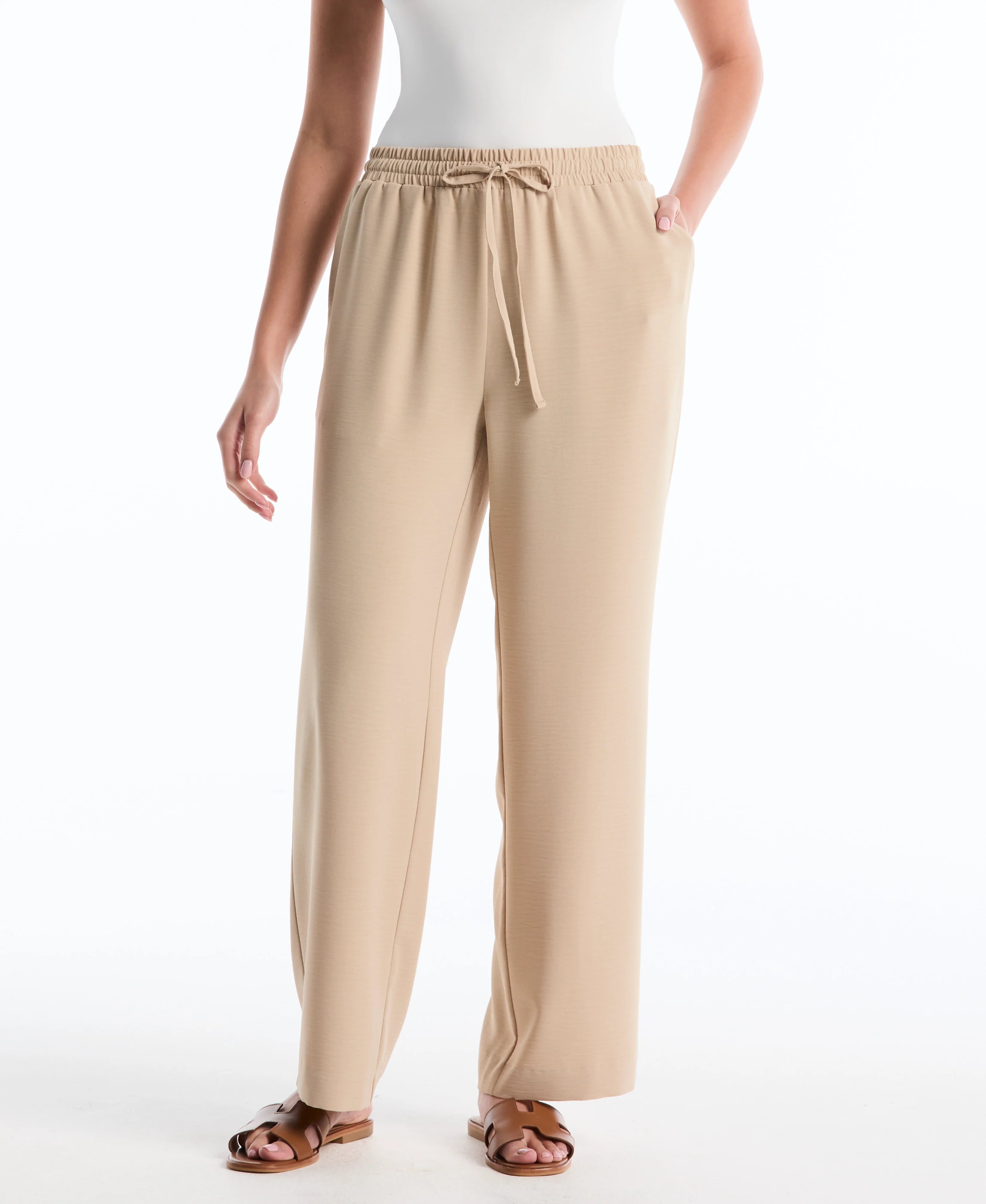 Drawstring Wide Leg Pant