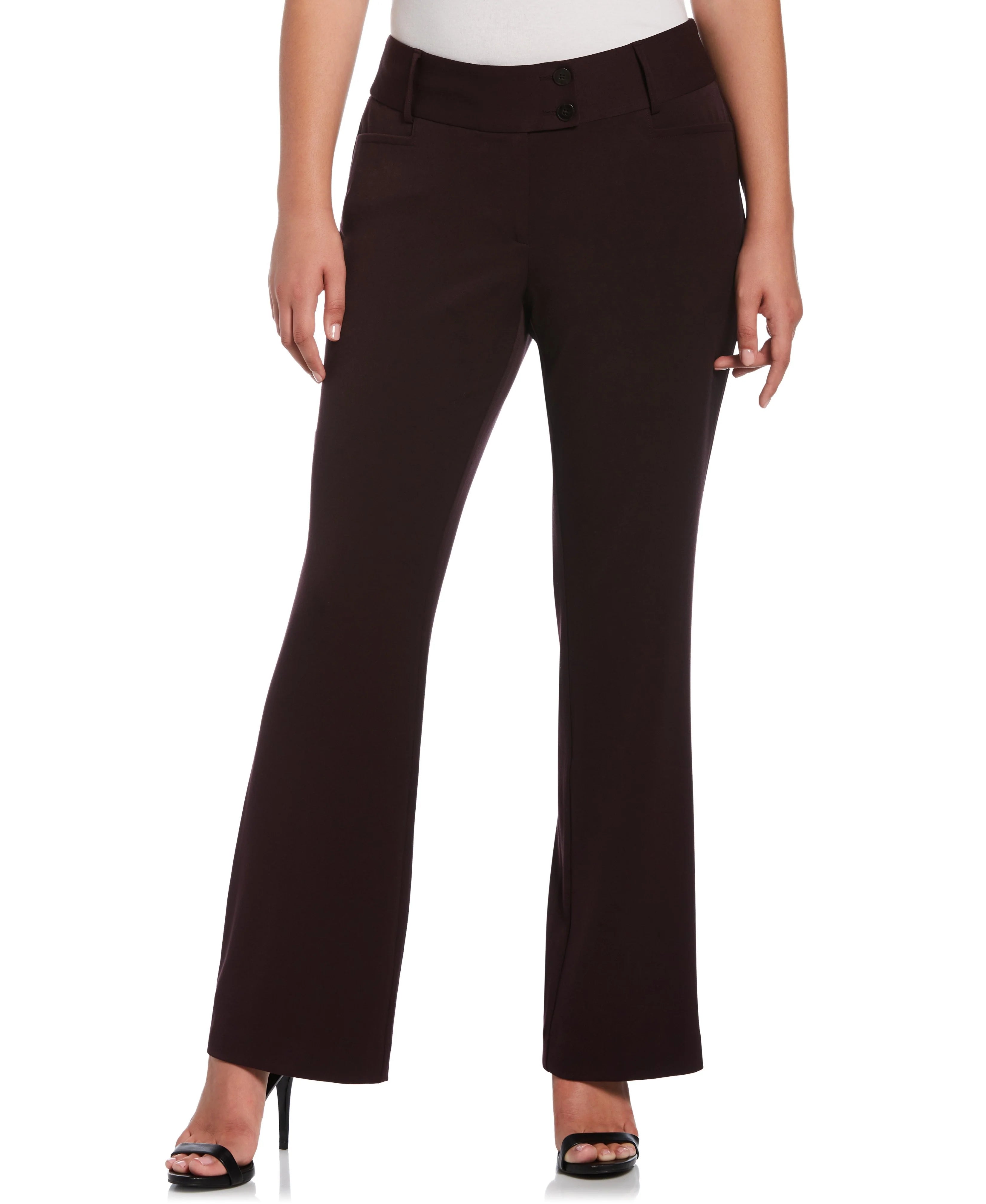 Petite Gabardine Bootcut Pant Curvy Fit