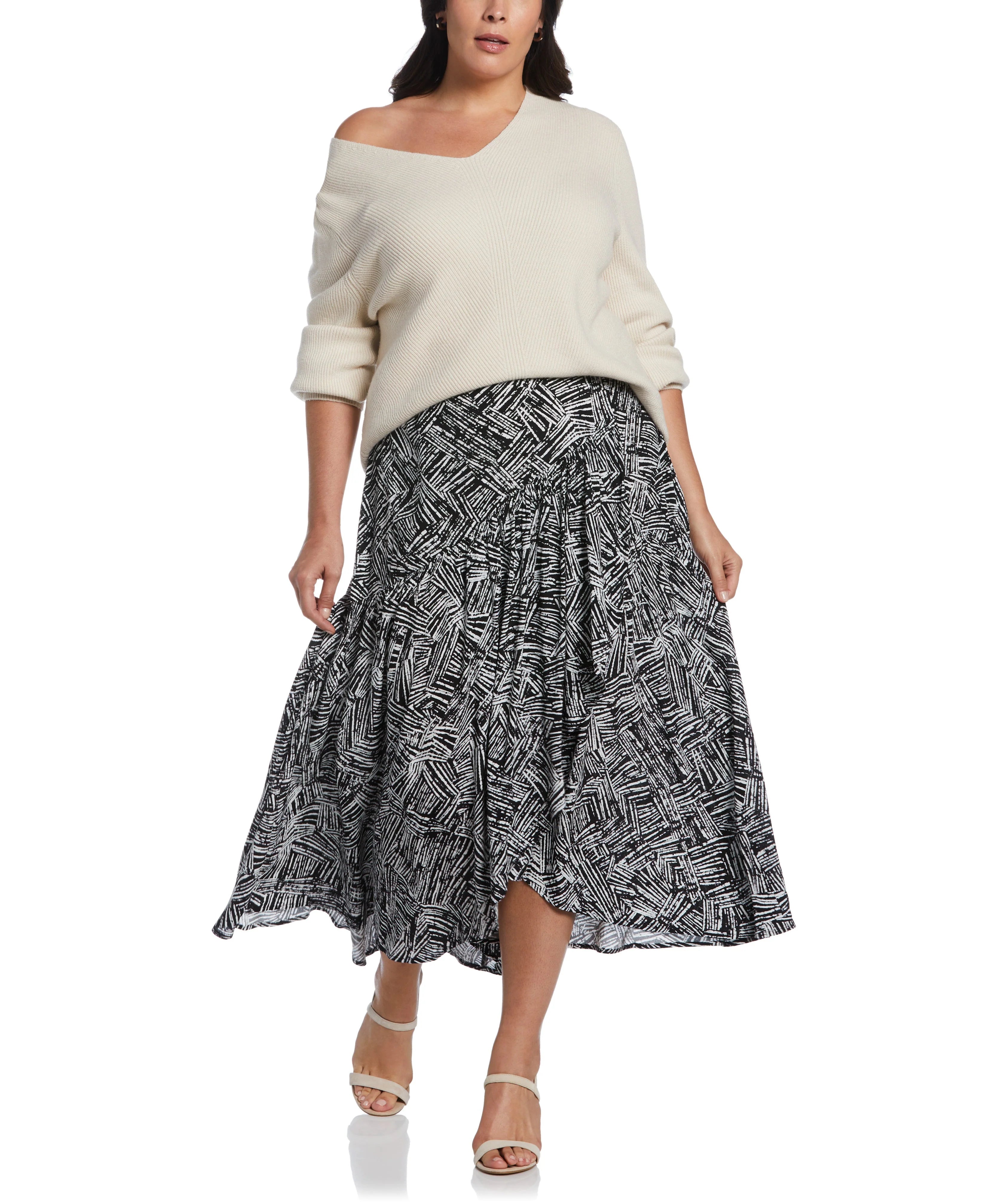 Plus Size Essential Ribbed V Neck Sweater