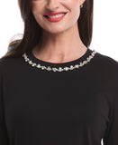 Embellished Neck Top