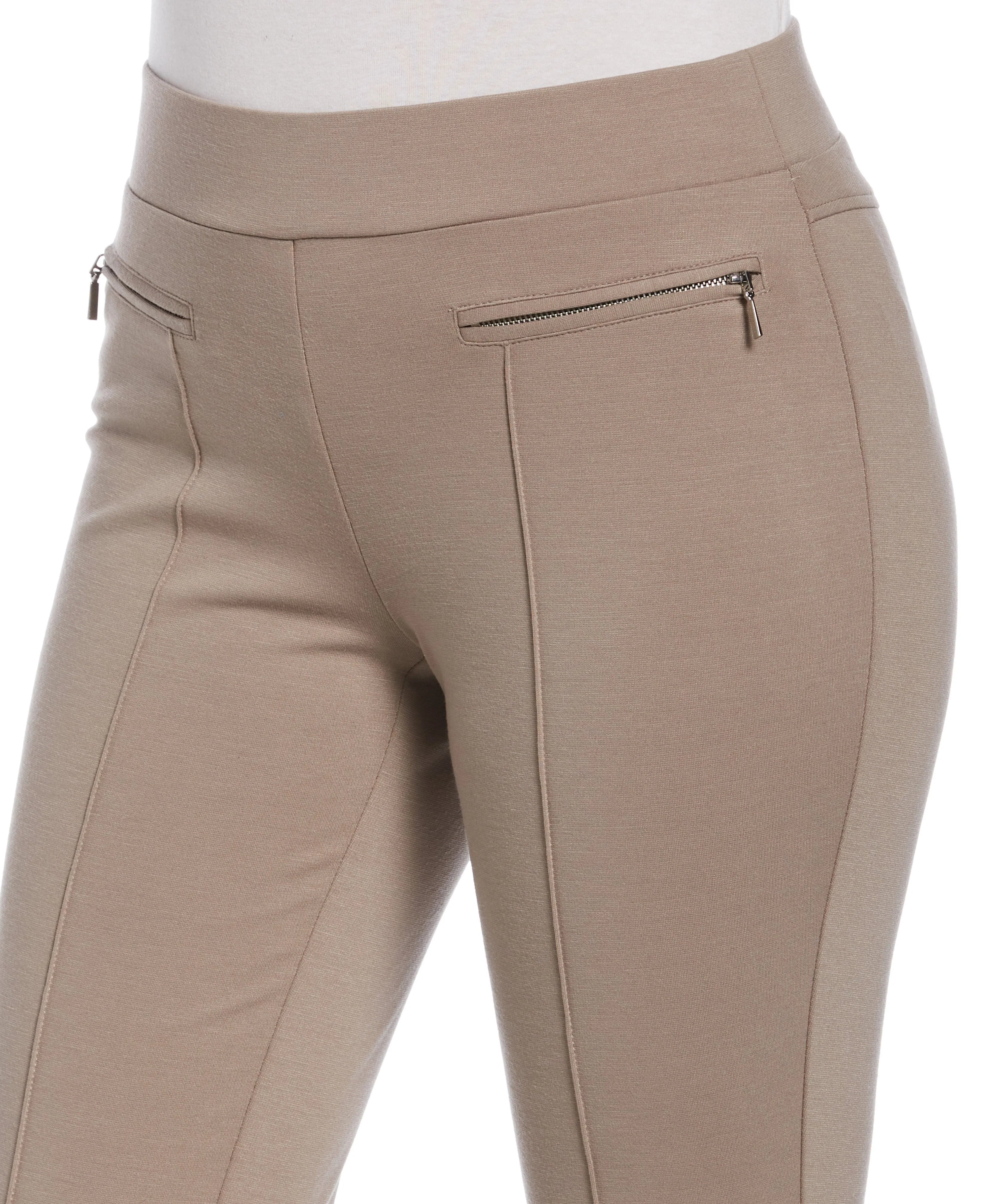 Petite Ponte Knit Slim Leg Pant Comfort Fit