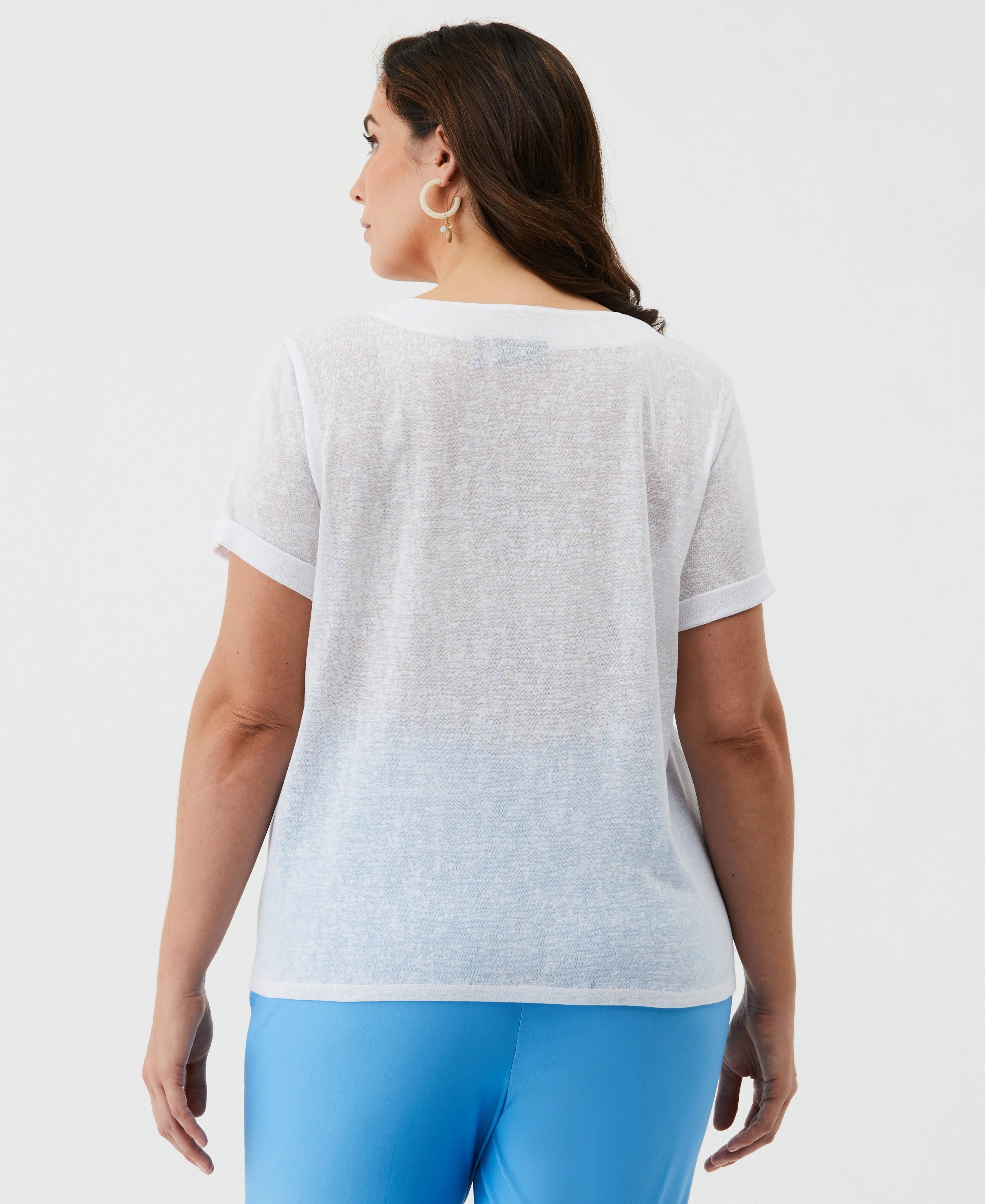 Plus Size Eco Lace Up Tee