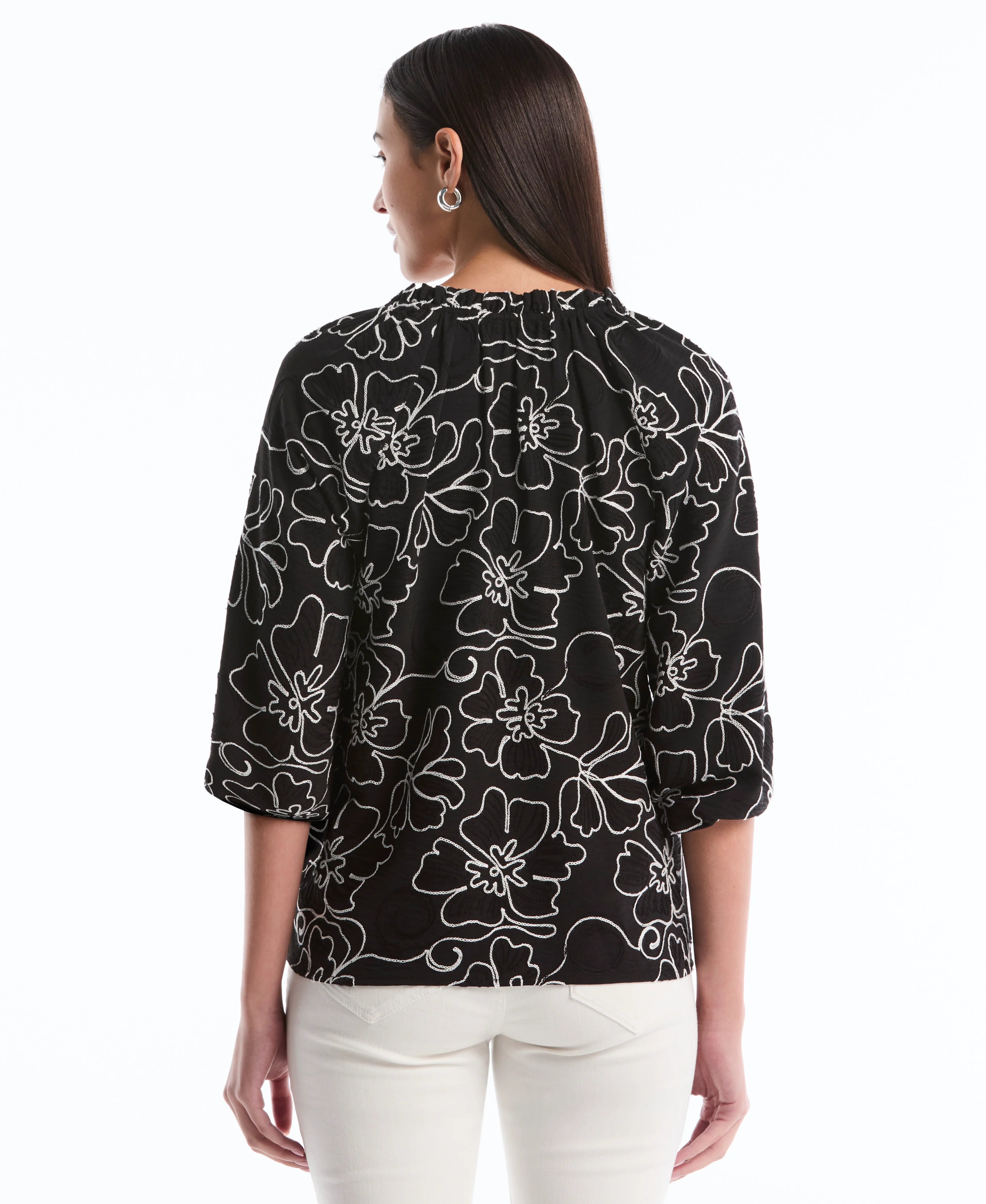 Floral Embroidered Blouse
