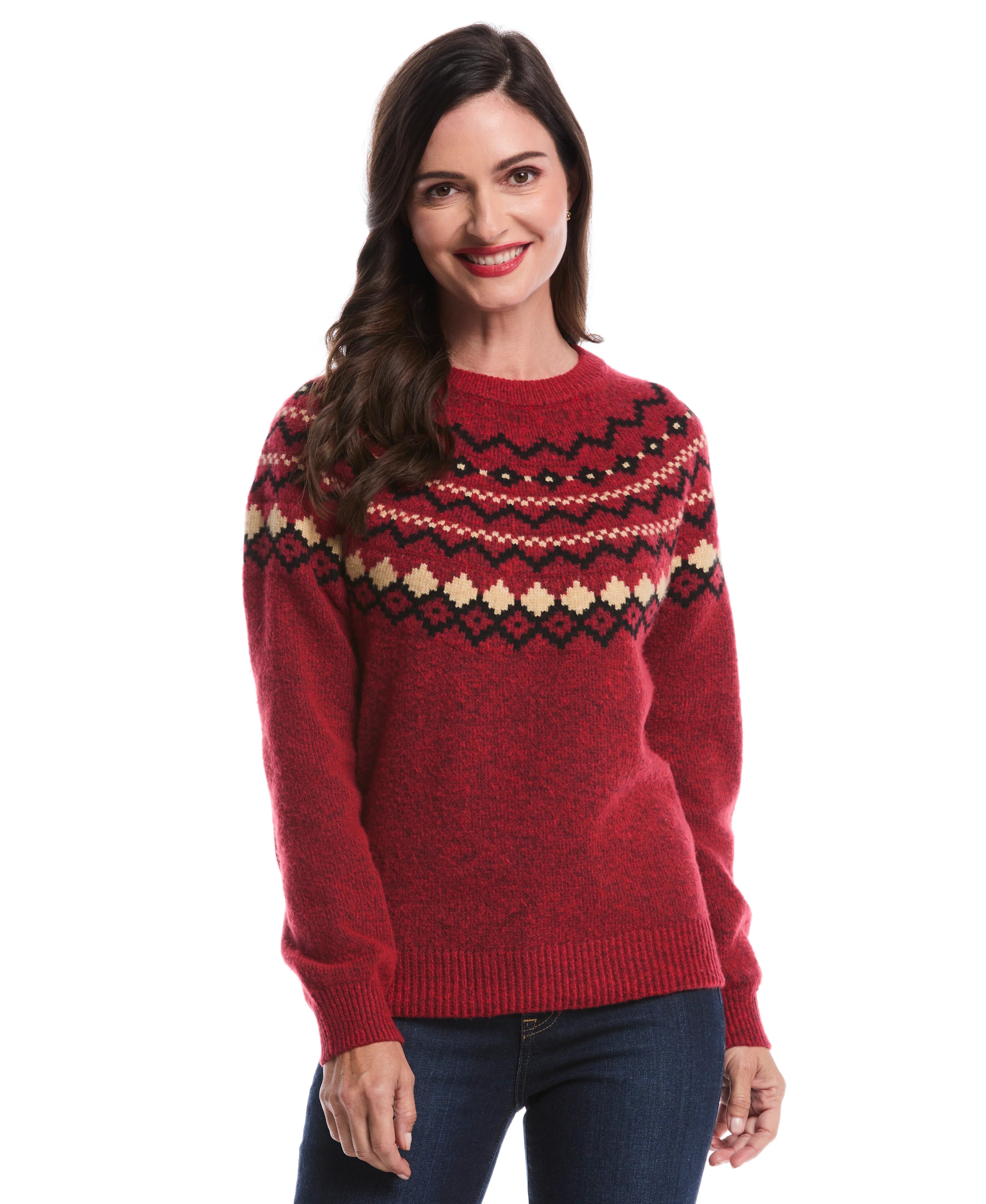 Crew Neck Fair Isle Sweater