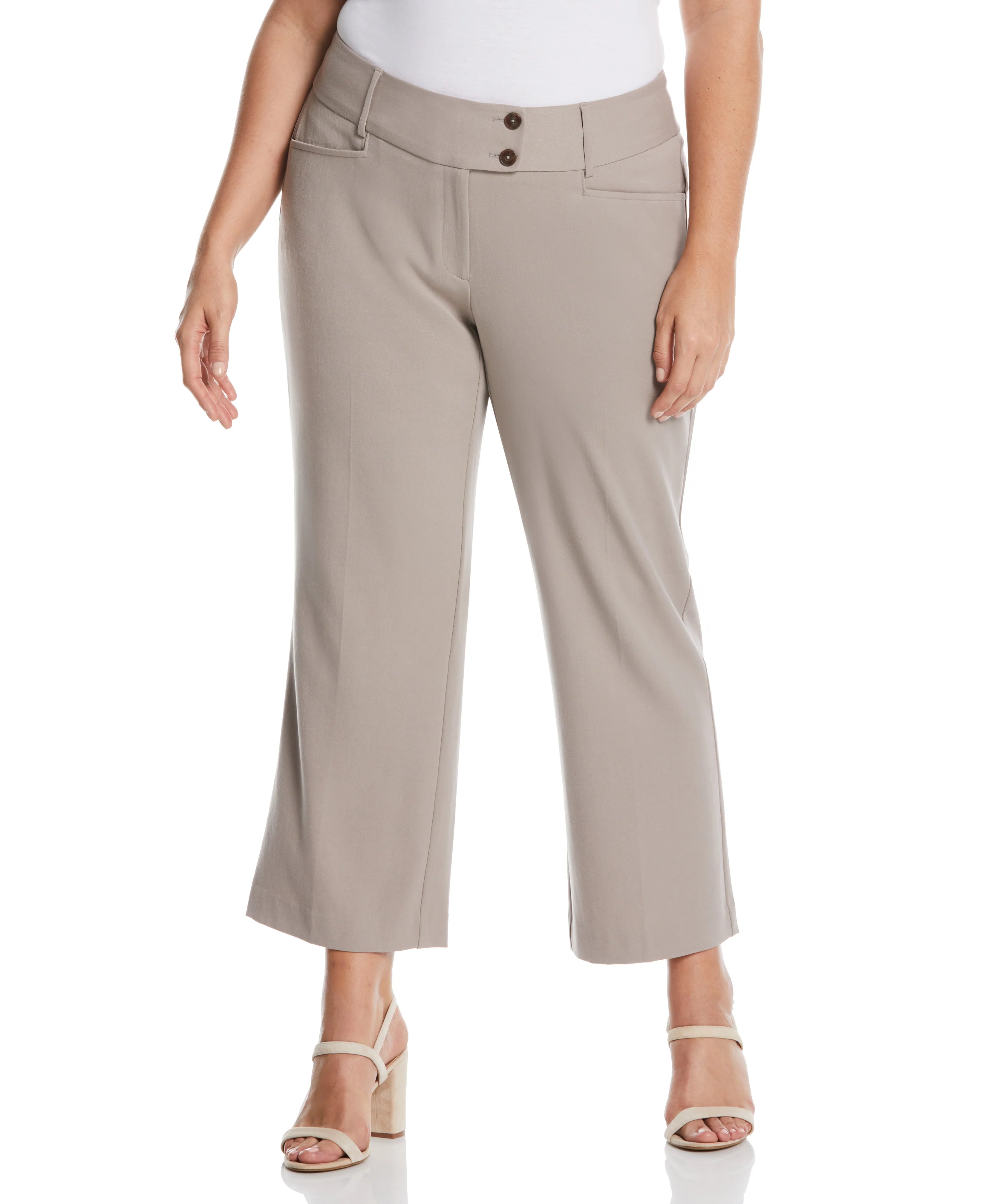 Plus Size Curvy Fit Short Length Boot Cut Pant Curvy Fit