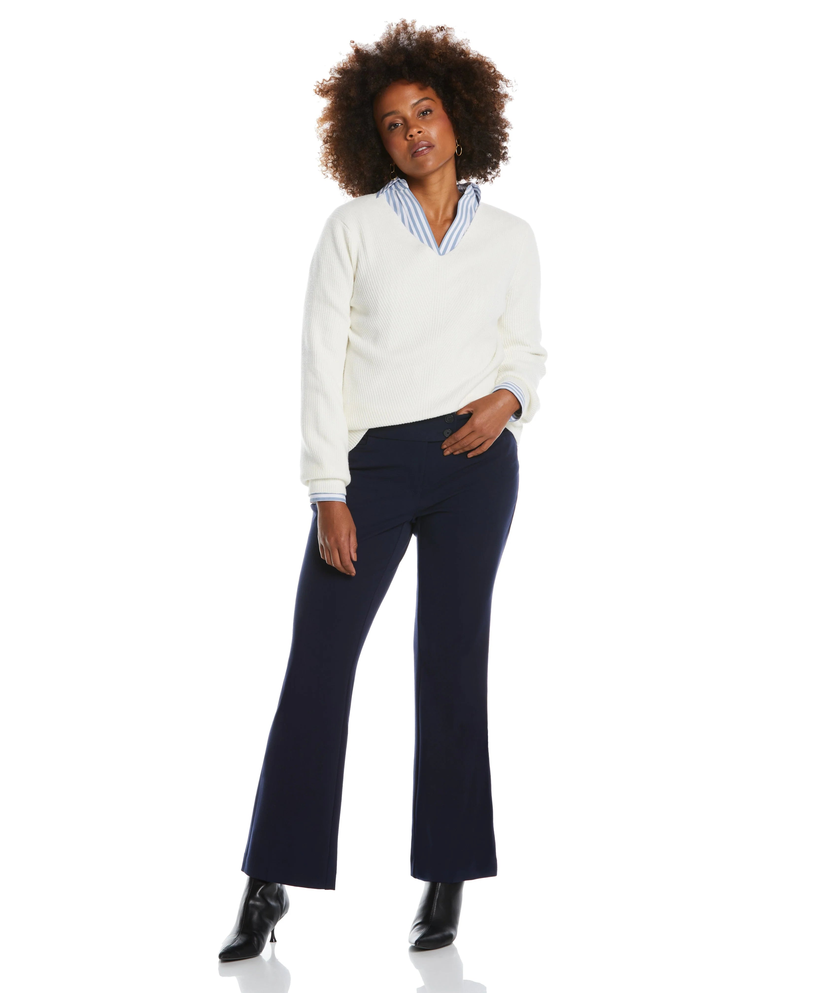 Gabardine Bootcut Pant Curvy Fit