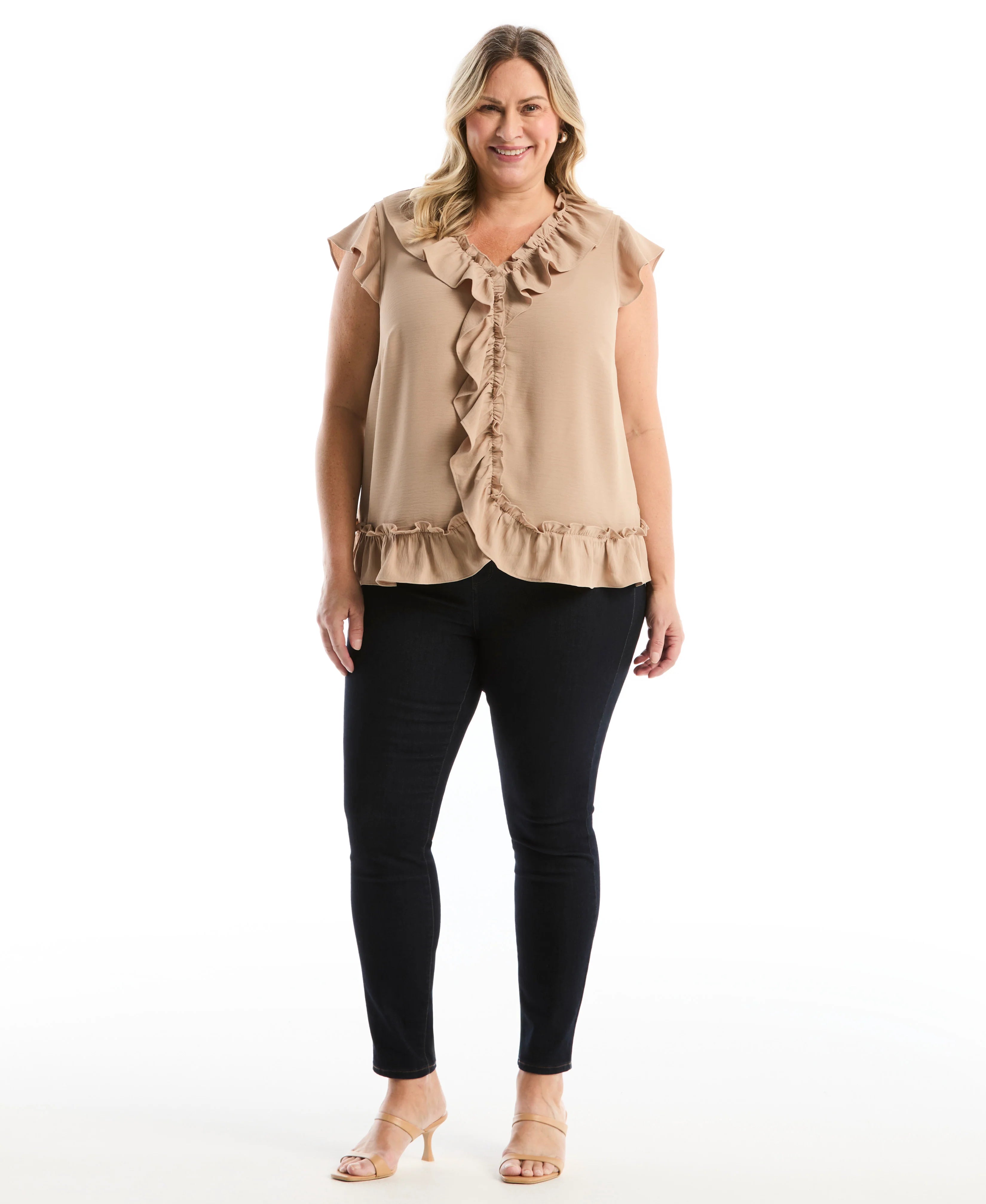 Plus Size Ruffle Blouse