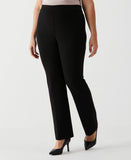 Plus Size Ponte Knit Short Length Bootcut Pull On Pant