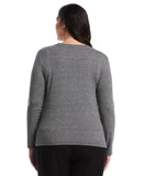 Plus Size Embellished Neck Top