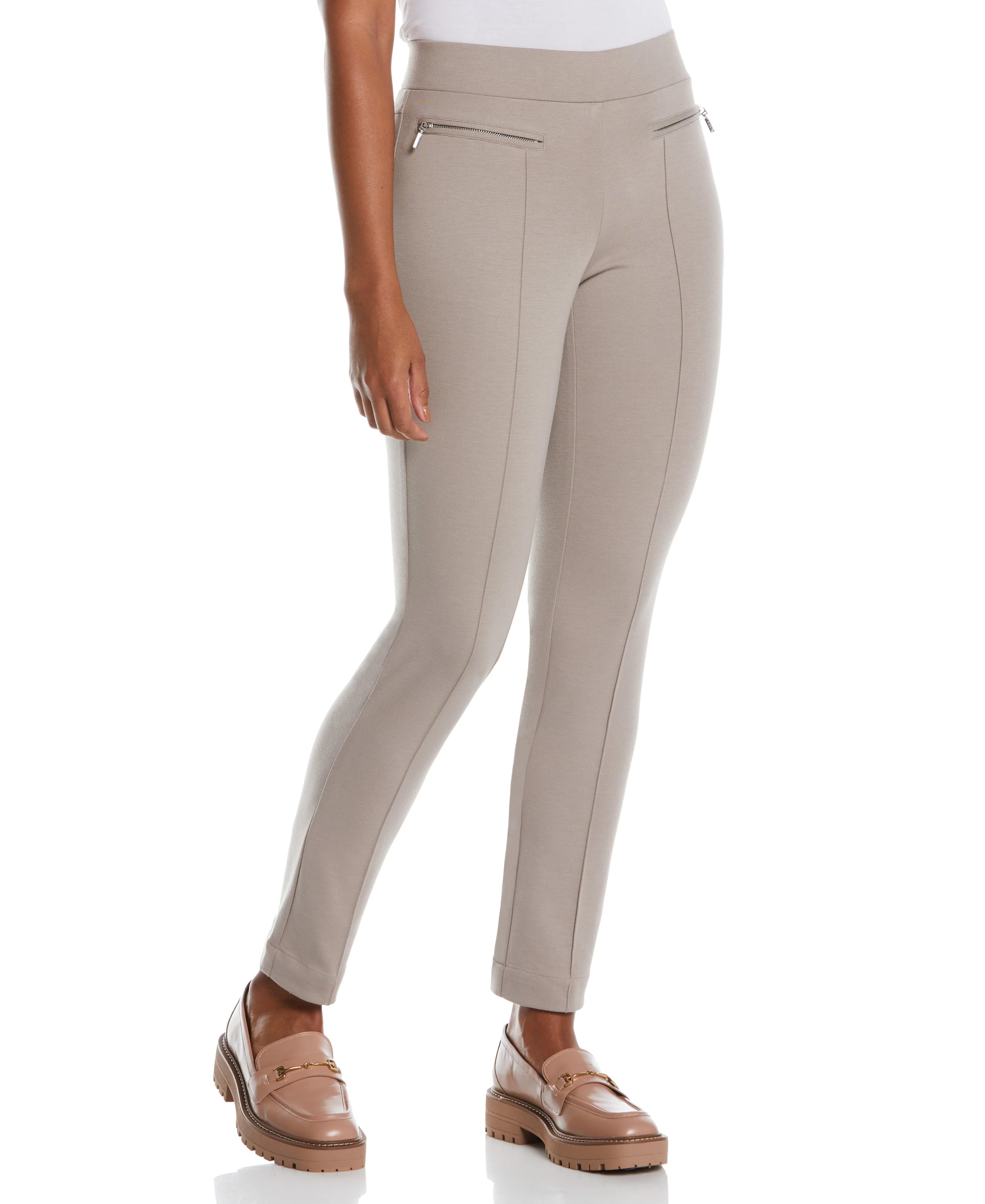 Ponte Knit Slim Leg Pant Comfort Fit