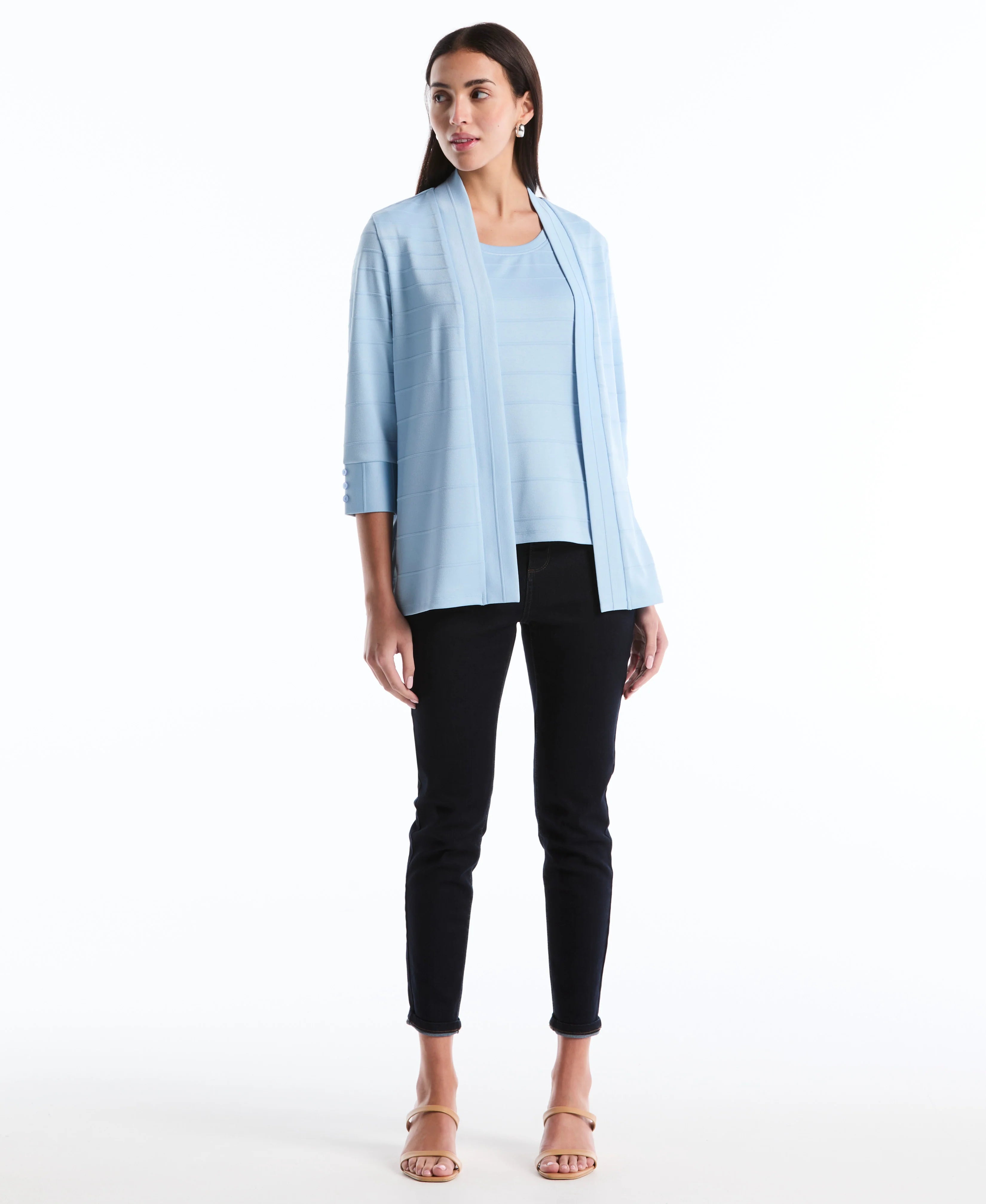 Ottoman Knit Cardigan Sweater