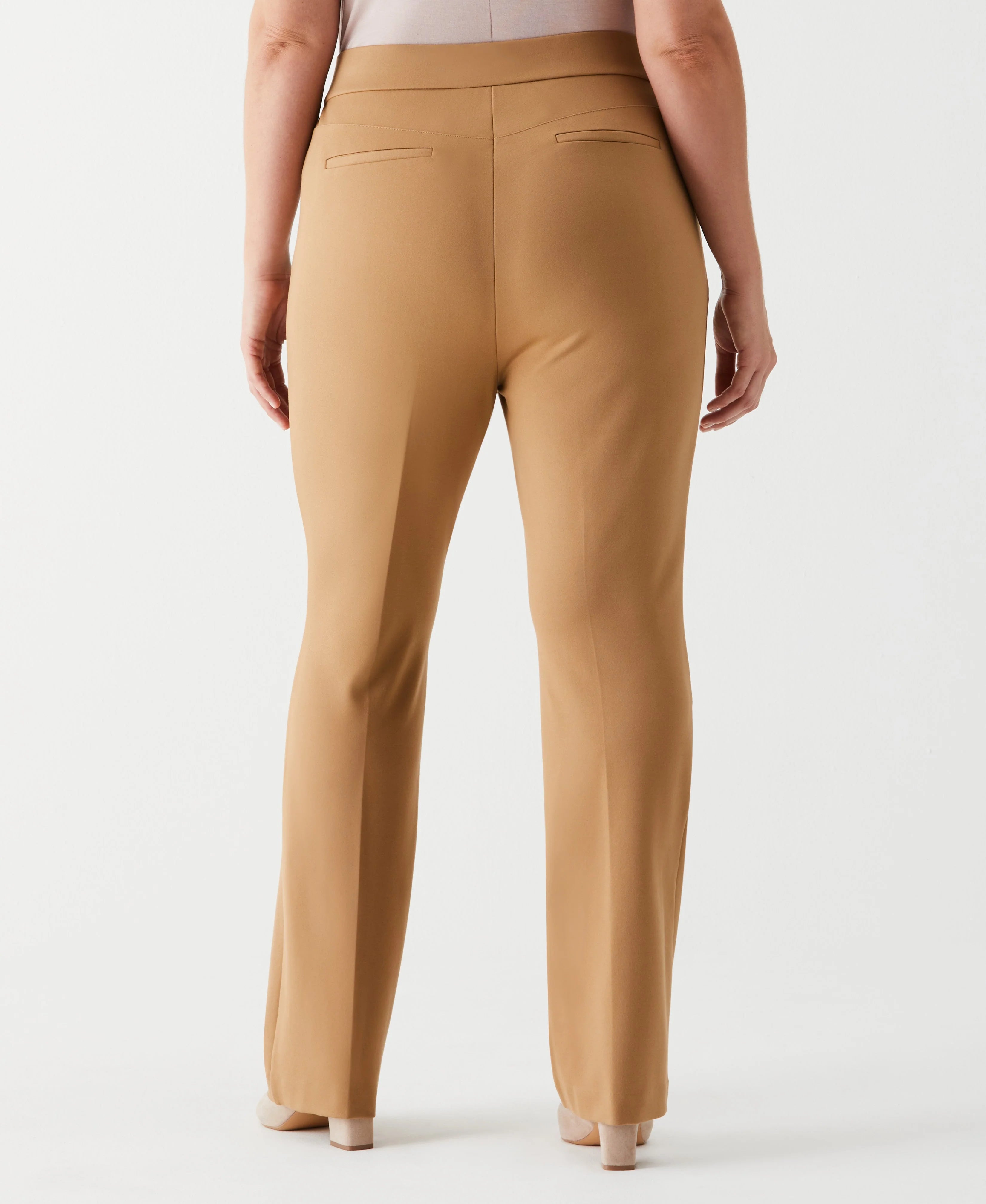 Plus Size Ponte Knit Bootcut Pull On Pant