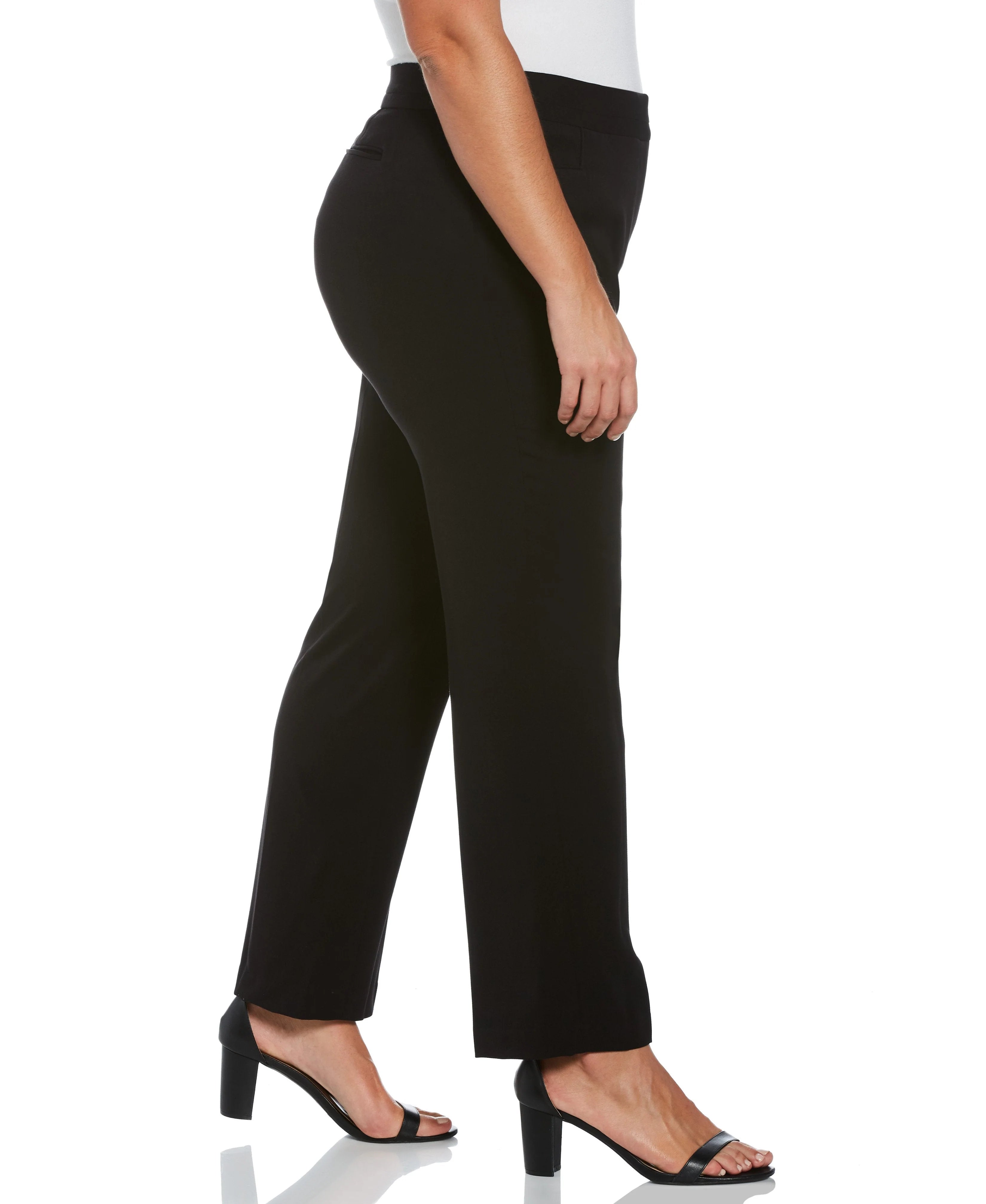 Plus Size Gabardine Straight Leg Pant Curvy Fit