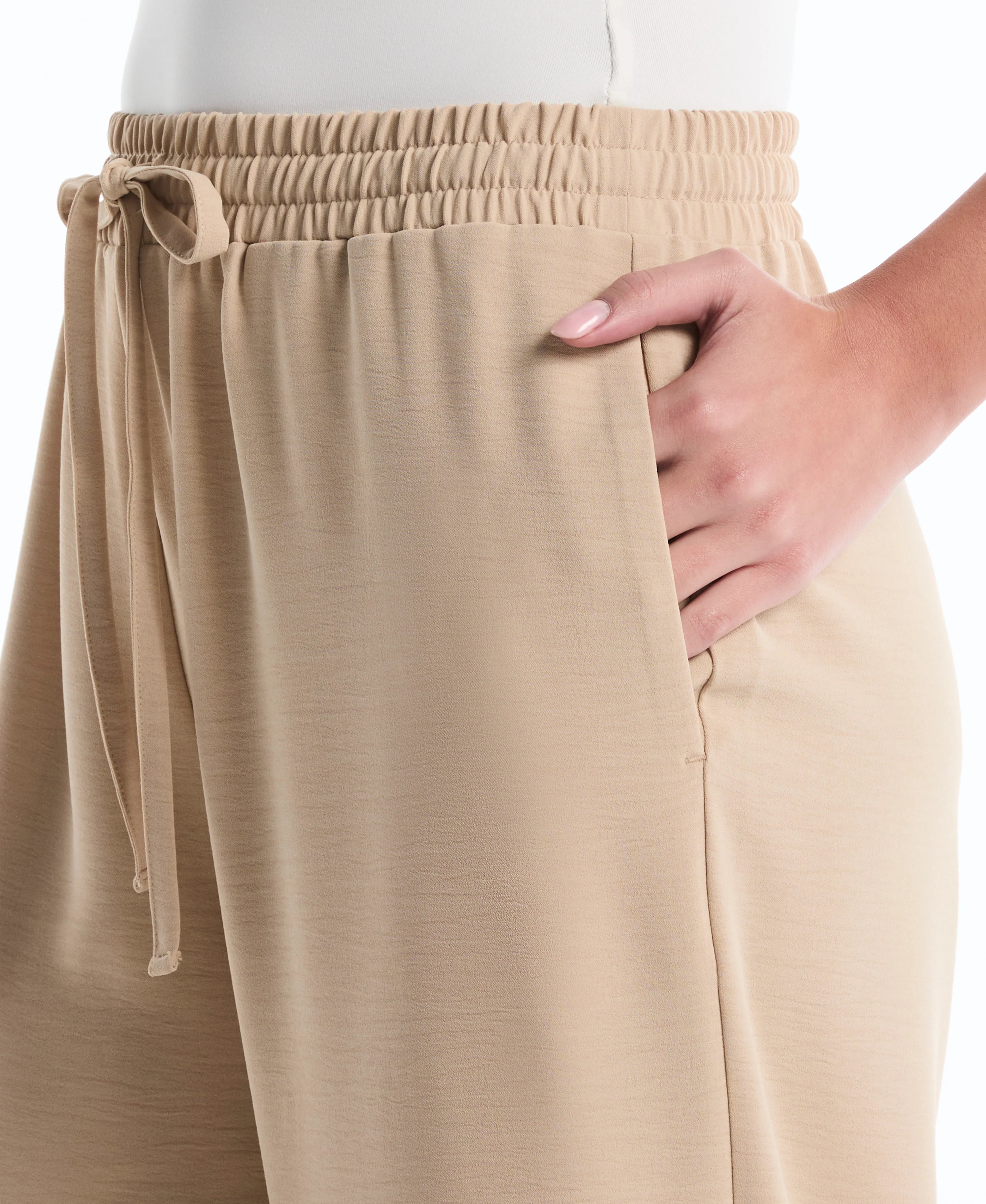 Drawstring Wide Leg Pant