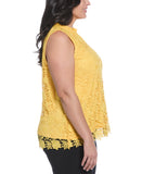 Plus Size Scalloped Lace Top