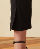 Classic Fit Seamed Straight Leg Crop Pant with Vents