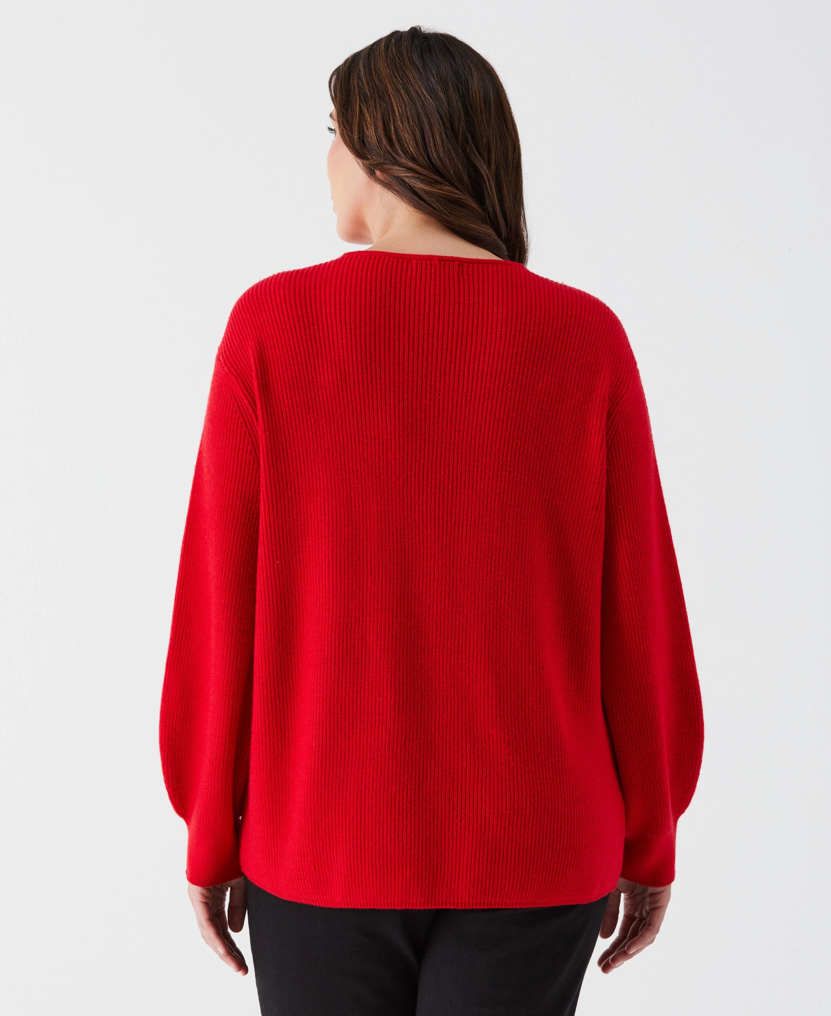 Plus Size Embellished V Neck Sweater