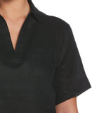 Split Neck Linen Top