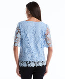 Petite Scalloped Lace Top