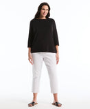 Plus Size Button Detail 3 4 Sleeve Top