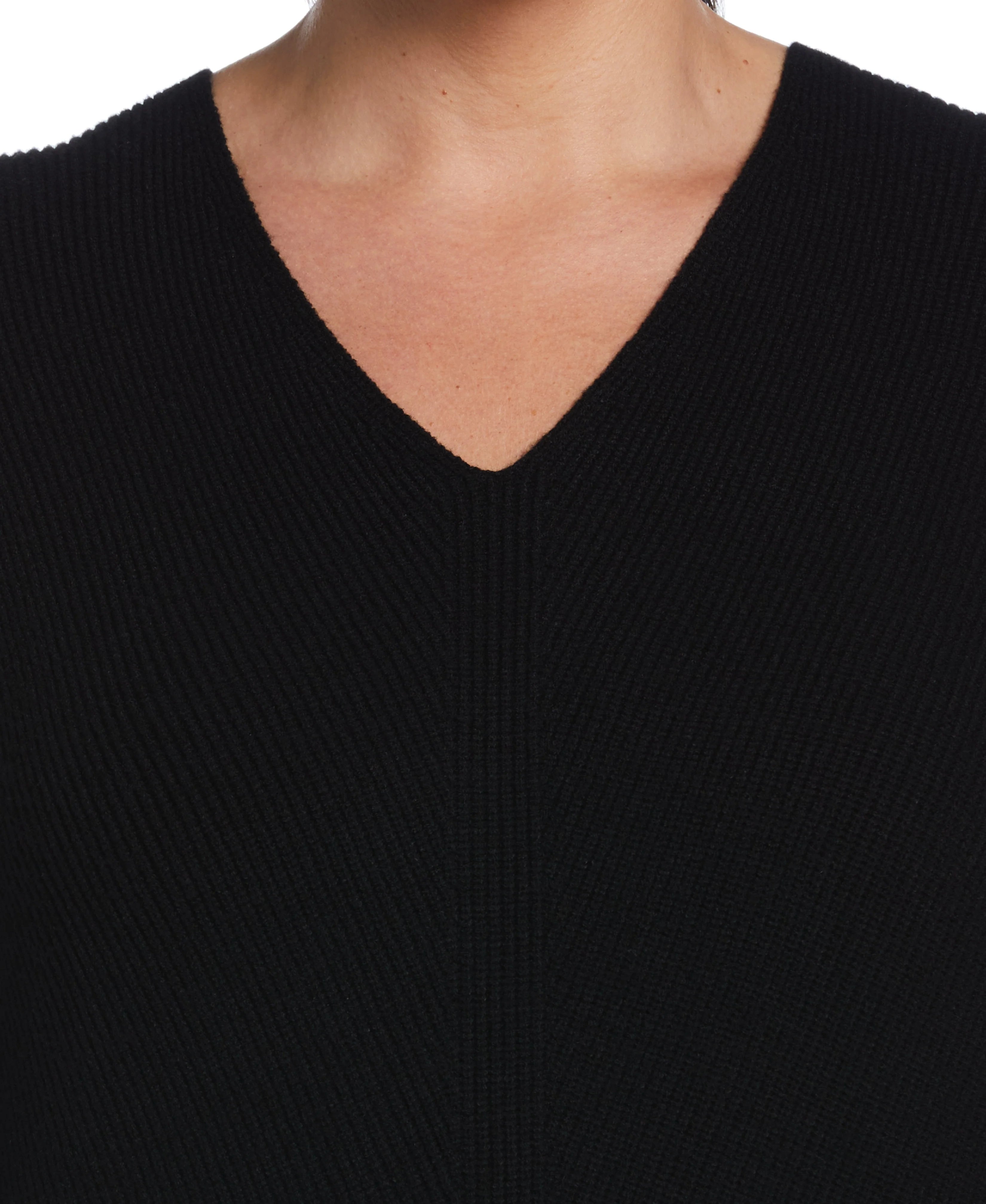 Plus Size Essential Ribbed V Neck Sweater