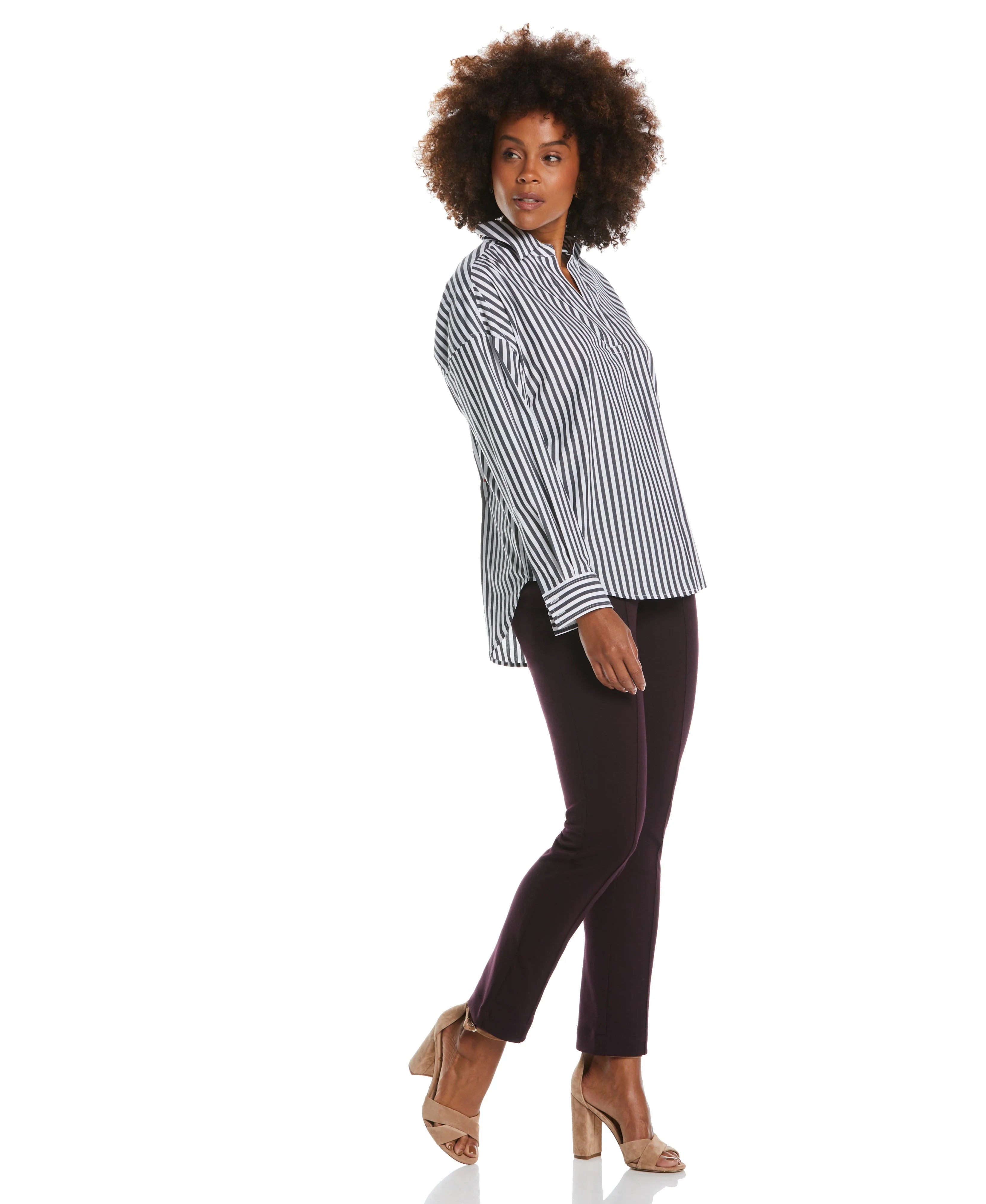 Ponte Knit Slim Leg Pant Comfort Fit