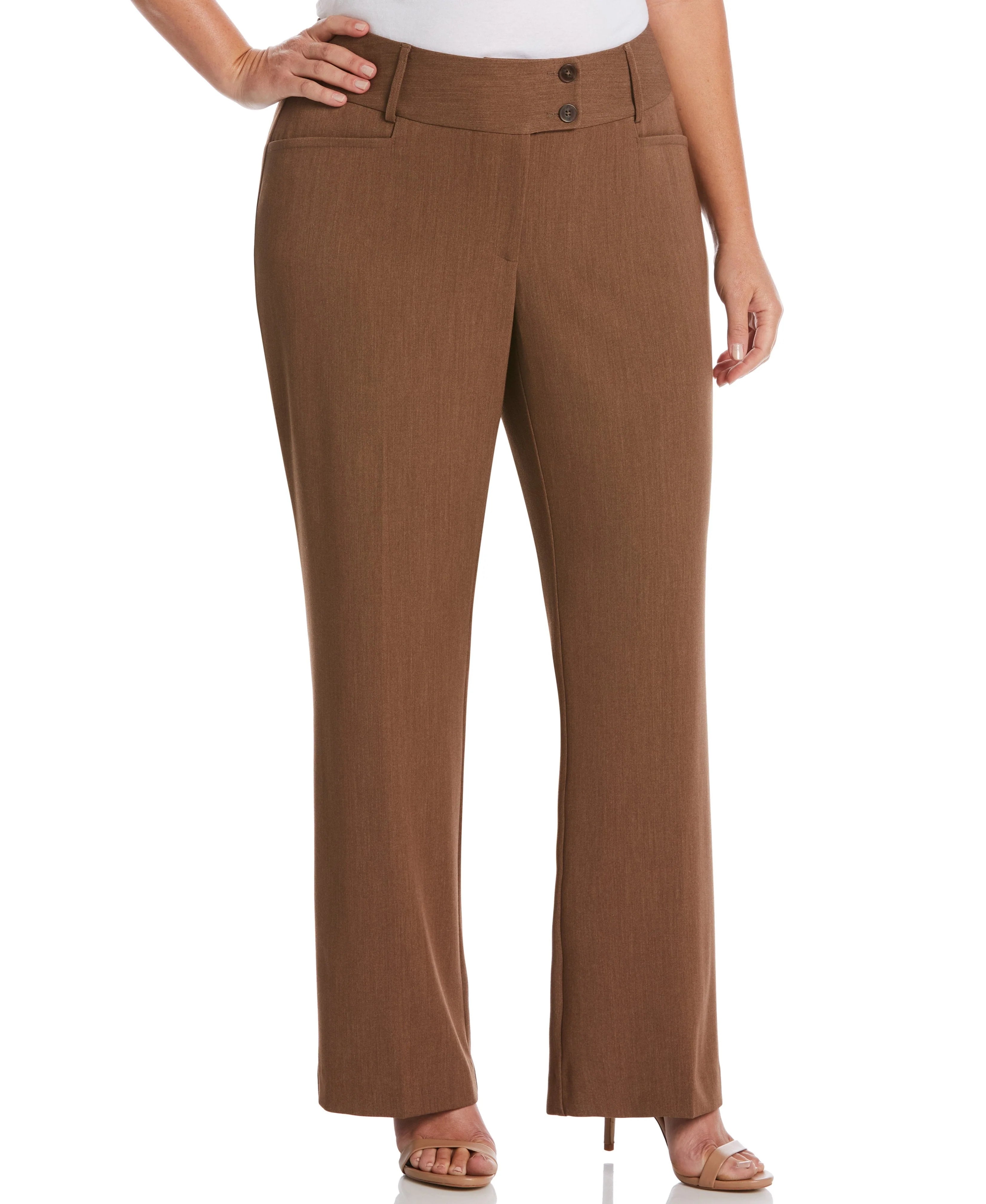 Plus Size Gabardine Bootcut Pant Curvy Fit