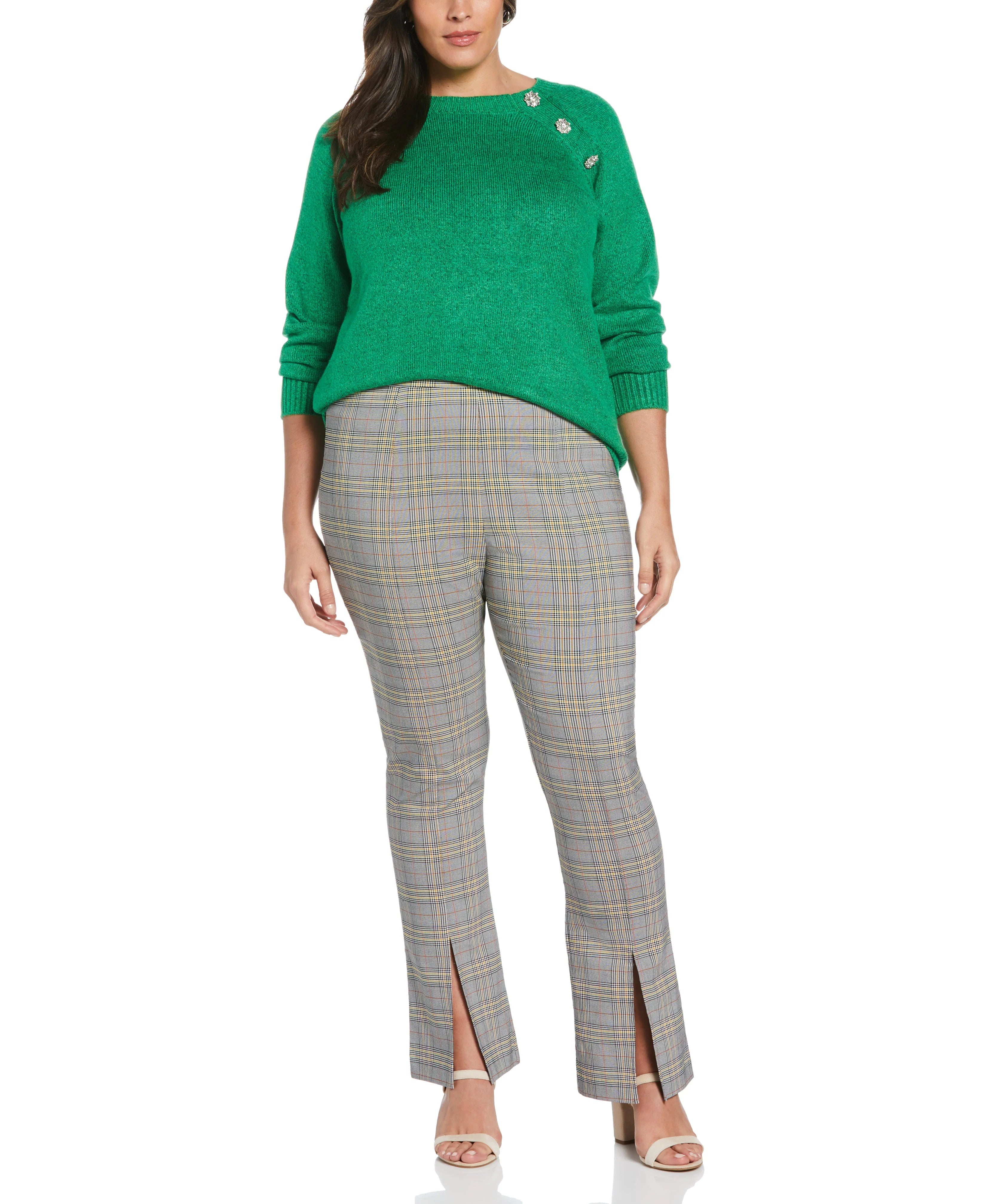 Slit Front Pull On Pant