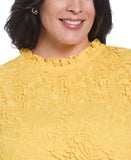 Plus Size Scalloped Lace Top