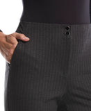 Pinstripe Print Ponte Bootcut Pant