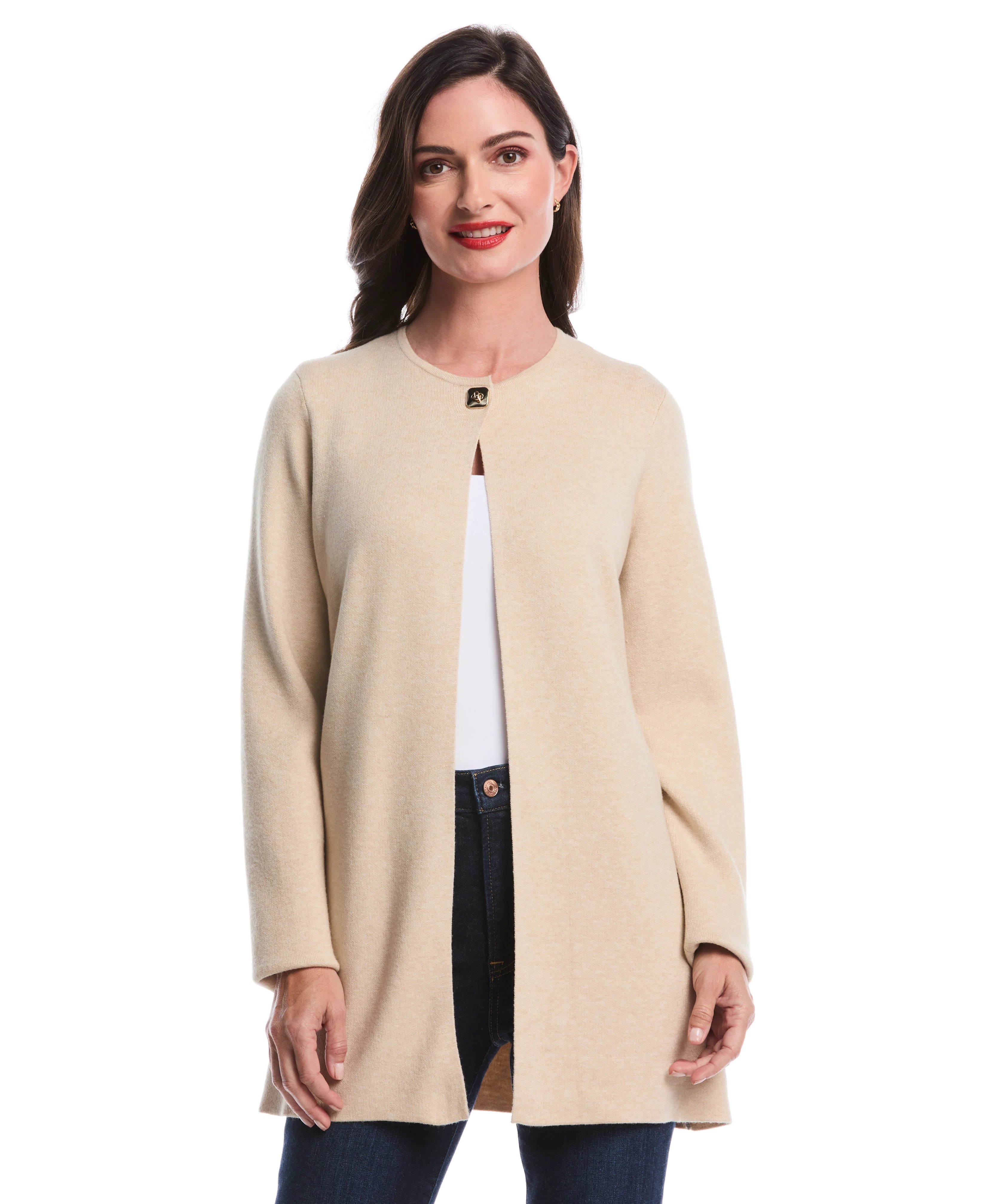 Turnlock Metal Closure Cardigan