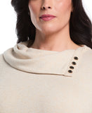 Plus Size Split Collar Top
