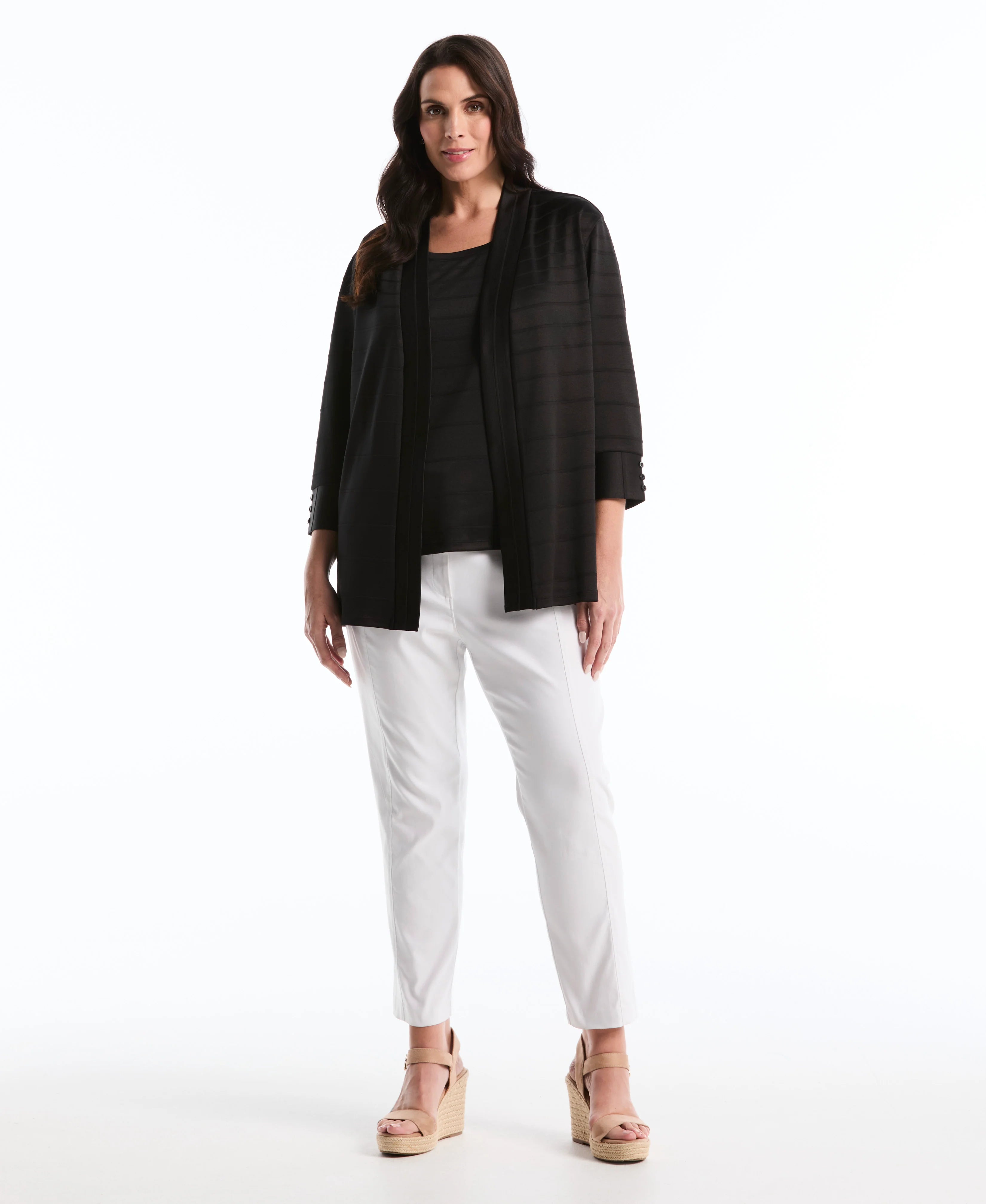 Plus Size Ottoman Knit Cardigan Sweater