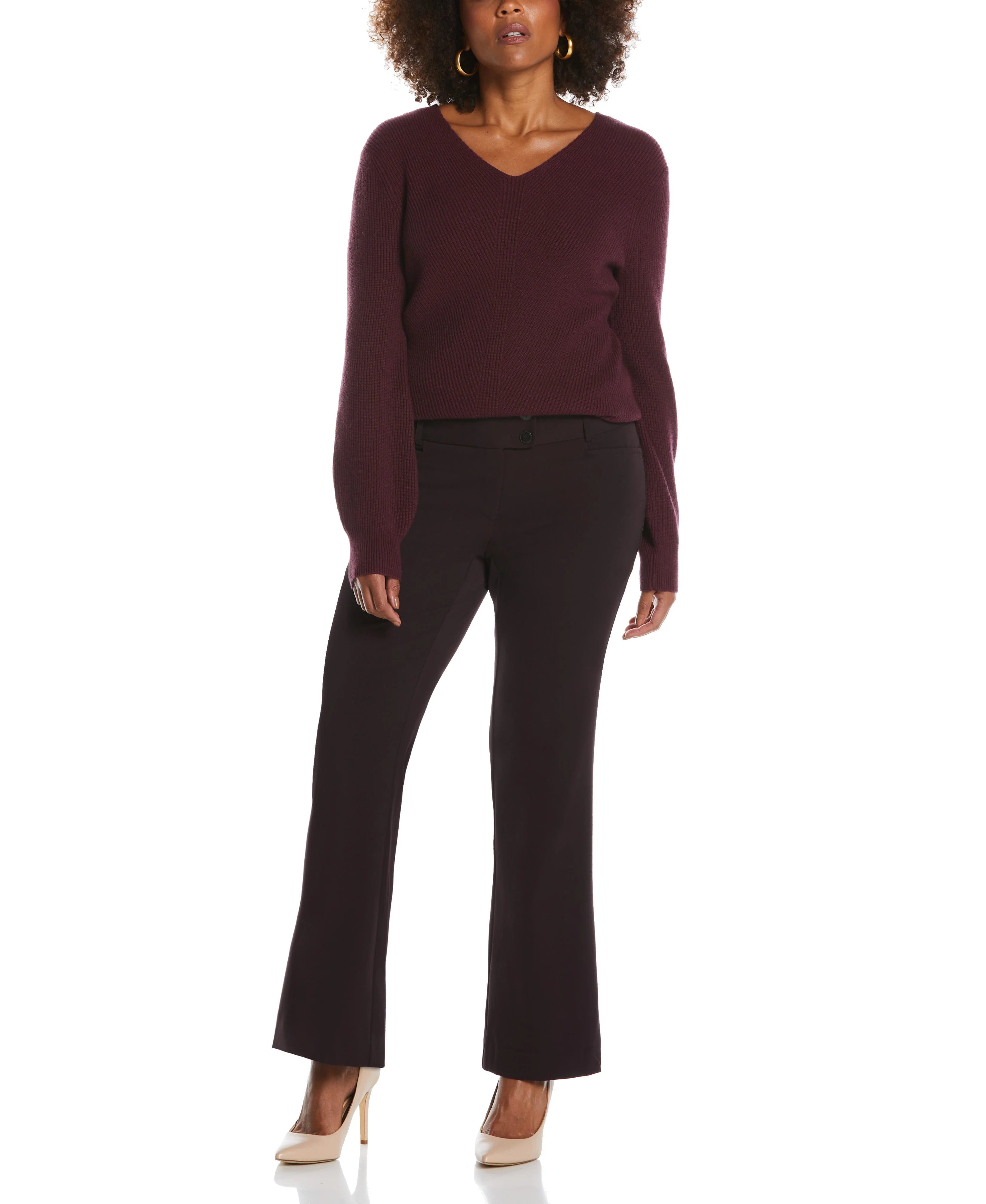 Petite Curvy Fit Boot Cut Pant Curvy Fit 29 inseam