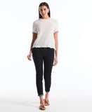 Petite Puckered Ruffle Sleeve Top