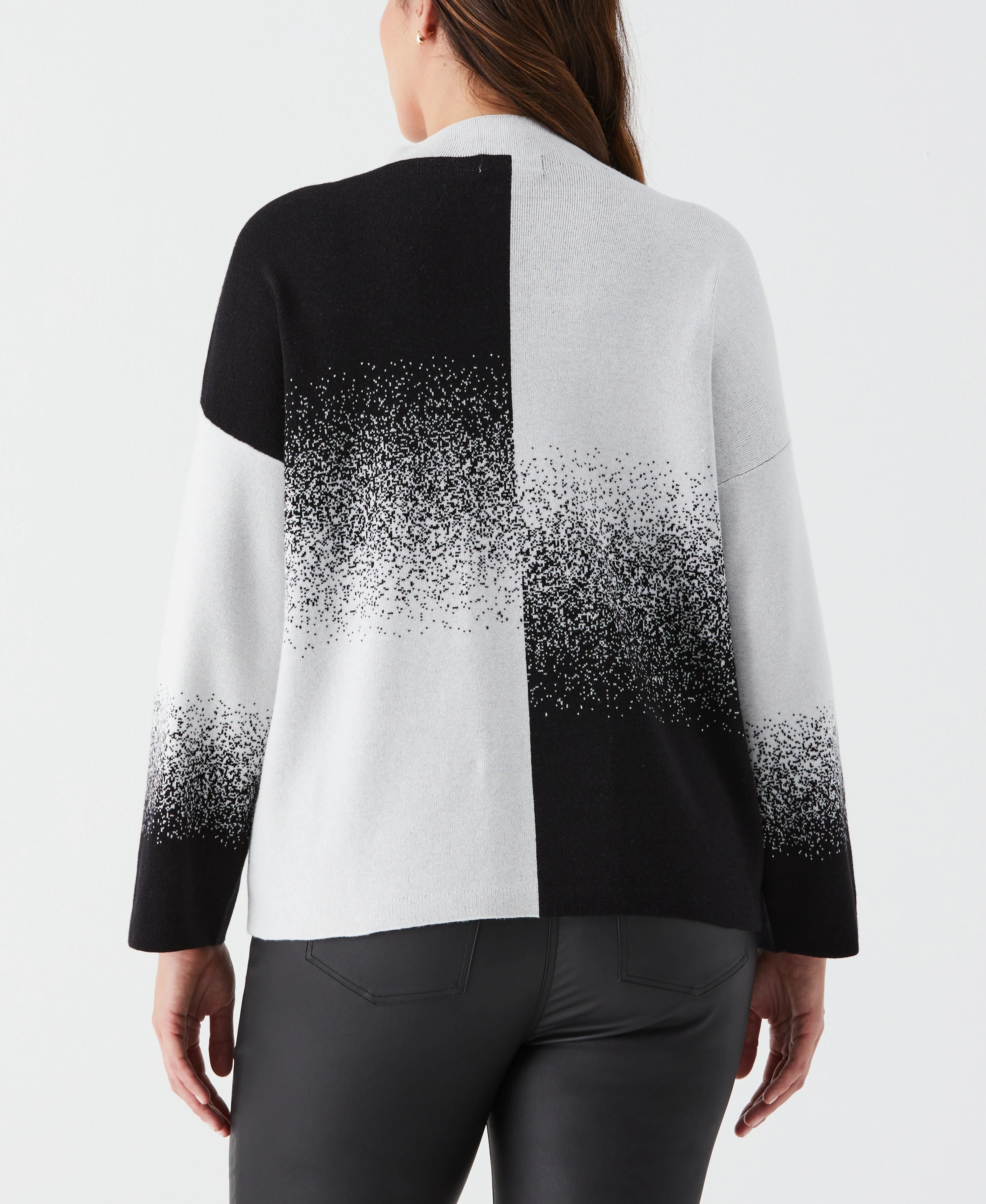 Plus Size Ombre Turtleneck Sweater