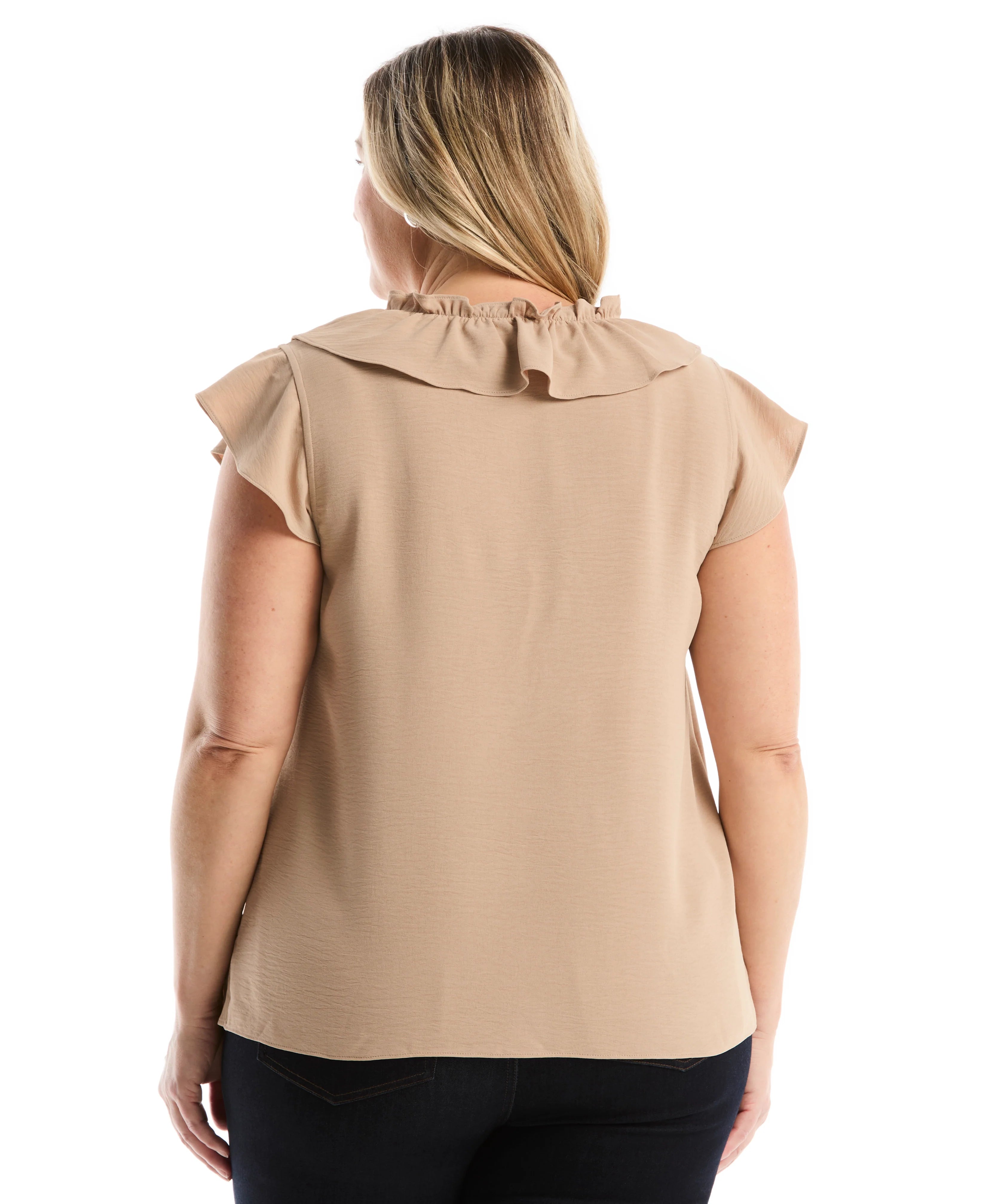 Plus Size Ruffle Blouse