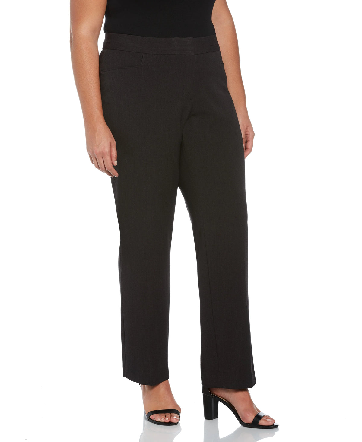 Plus Size Gabardine Straight Leg Pant Curvy Fit