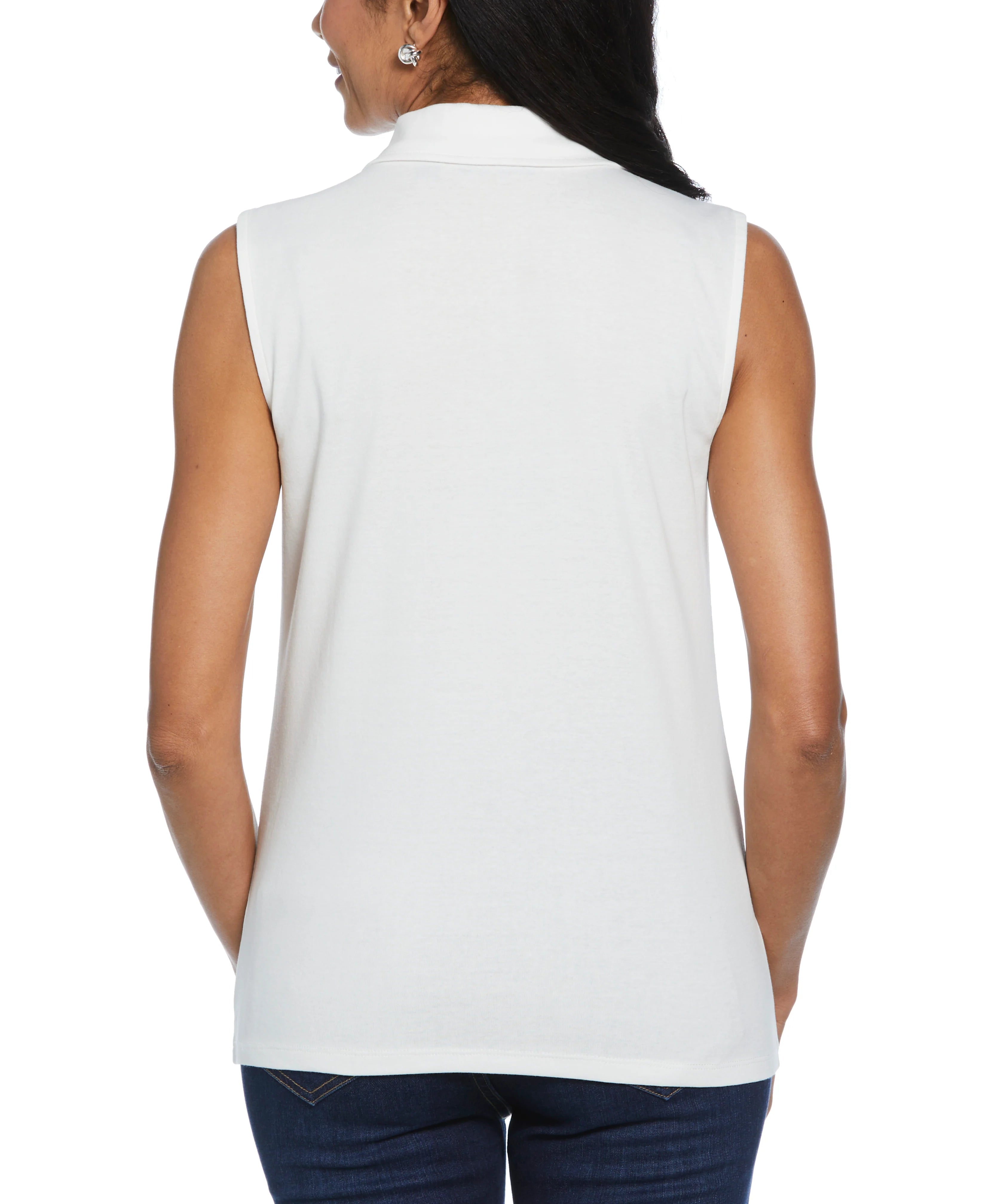 Ribbed V Neck Polo