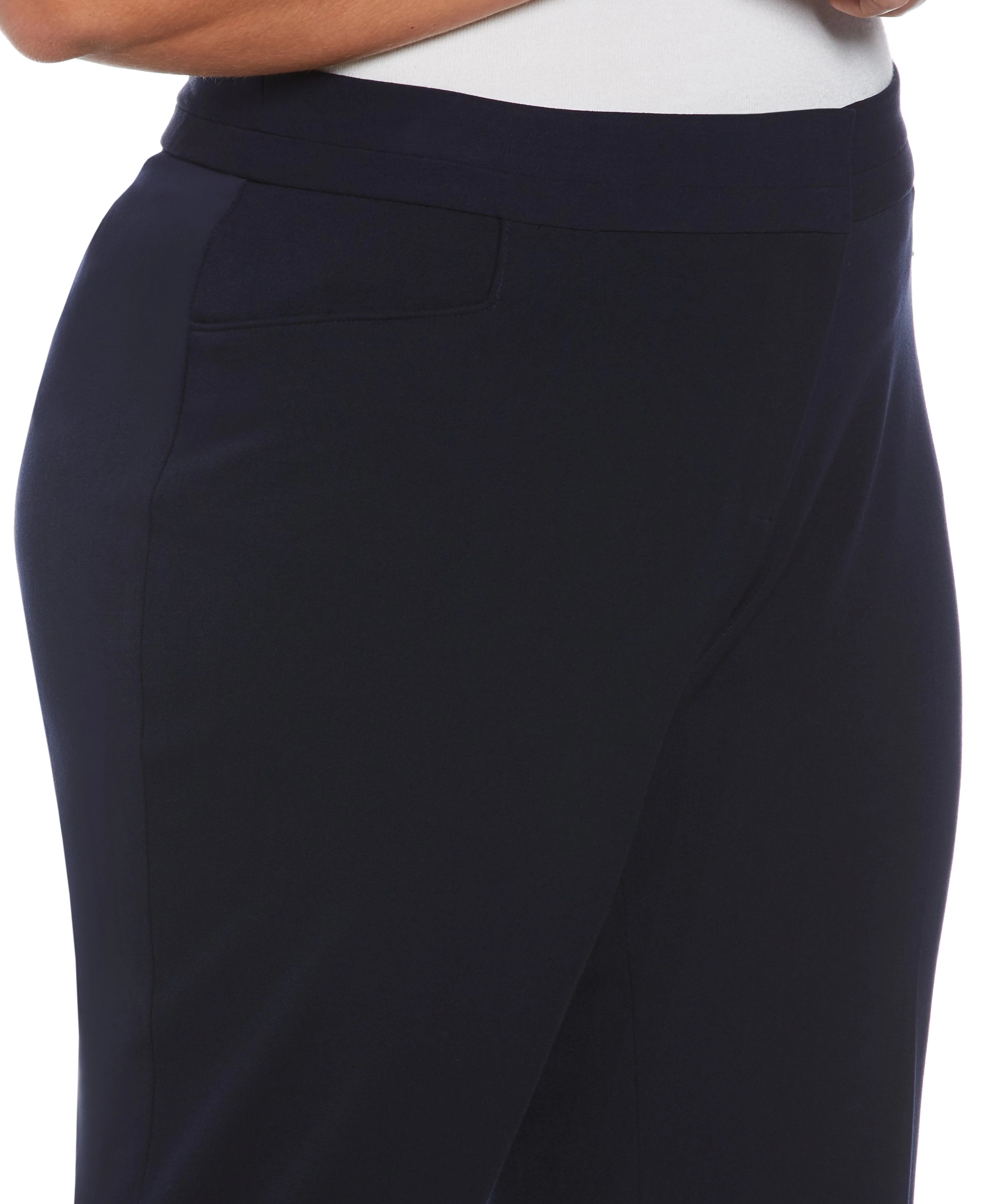 Plus Size Gabardine Straight Leg Pant Curvy Fit