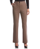 Plaid Print Ponte Bootcut Pant