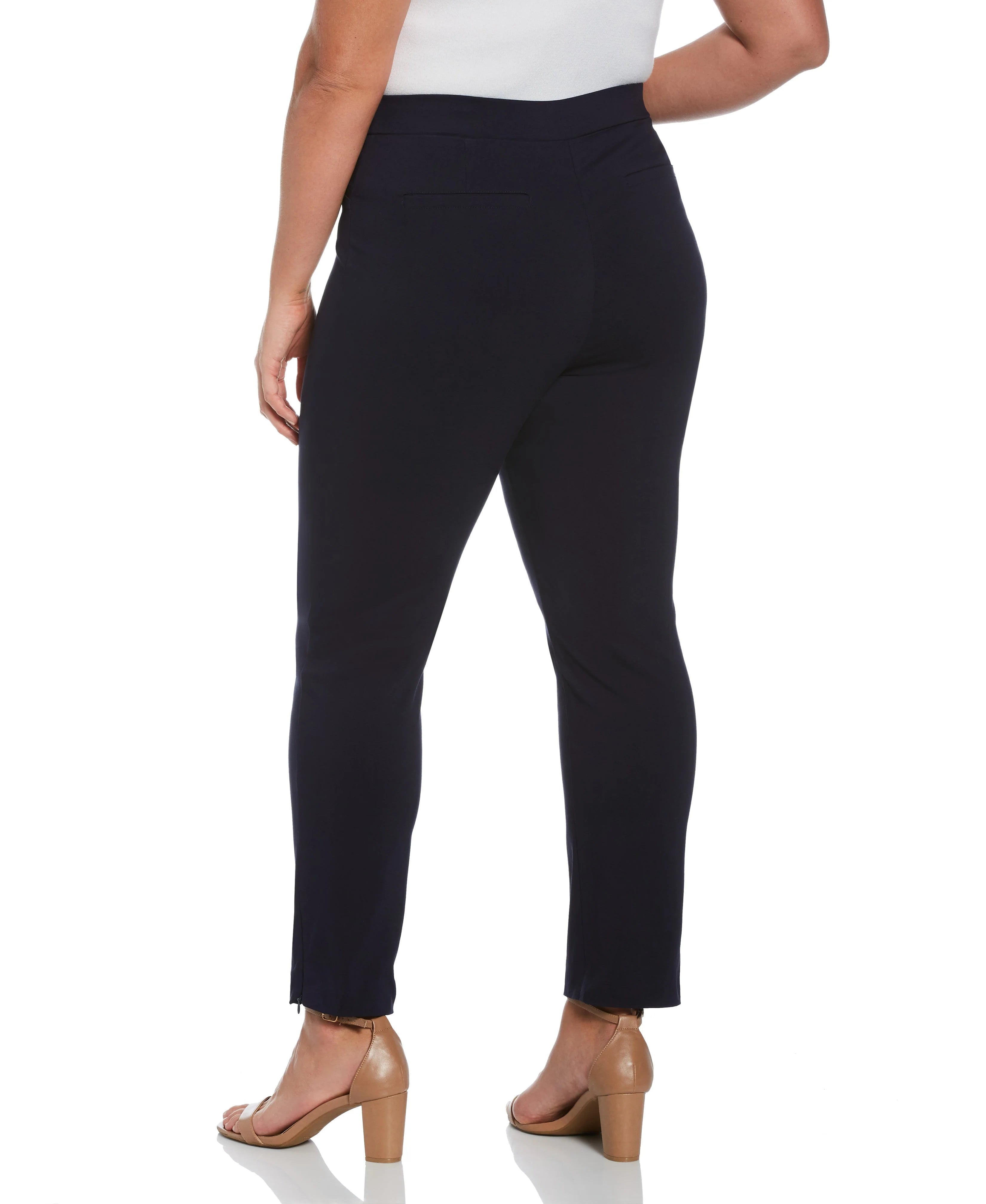 Plus Size Stretch Slim Leg Front Seam Pant Comfort Fit
