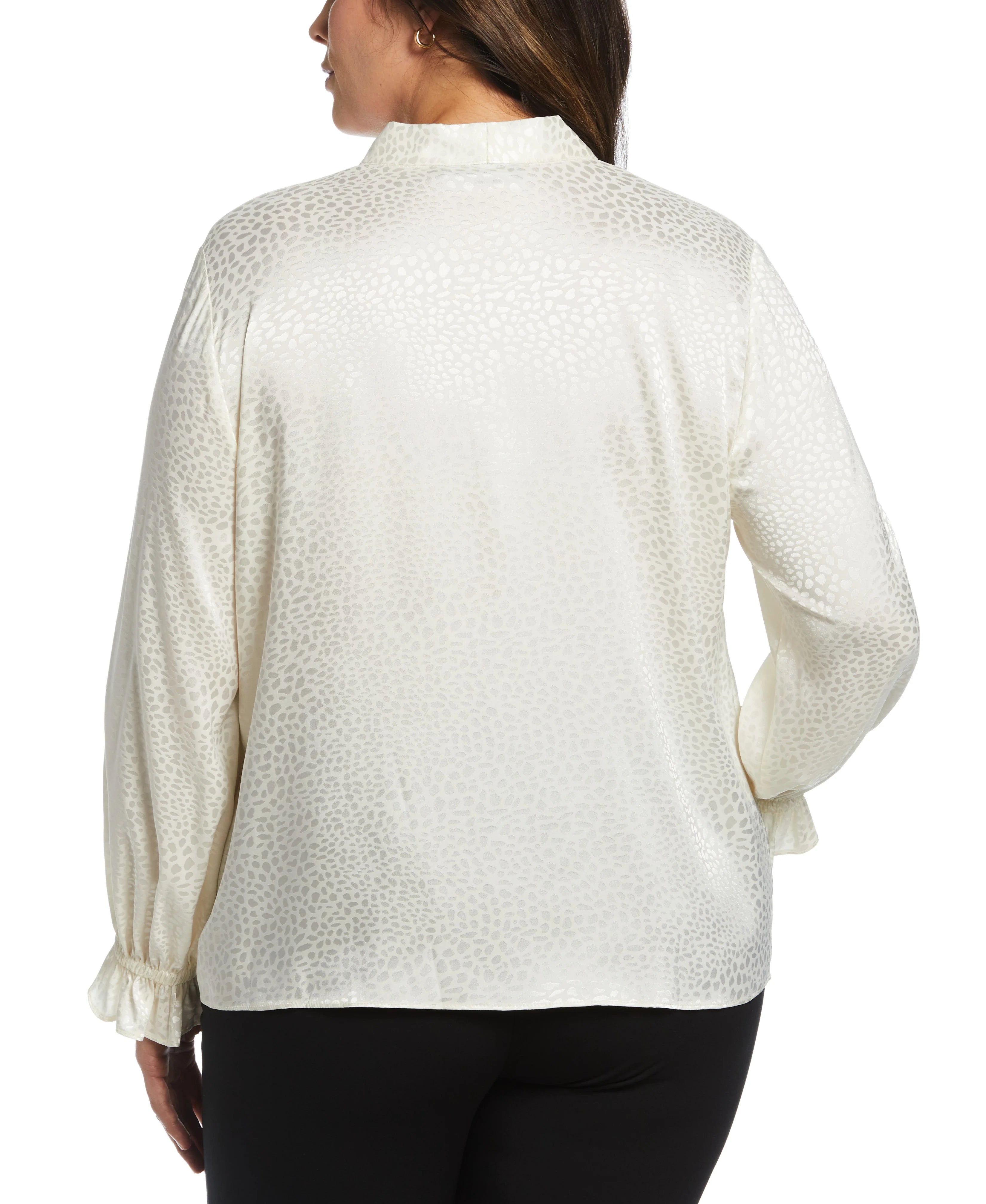 Plus Size Tie Front Blouse