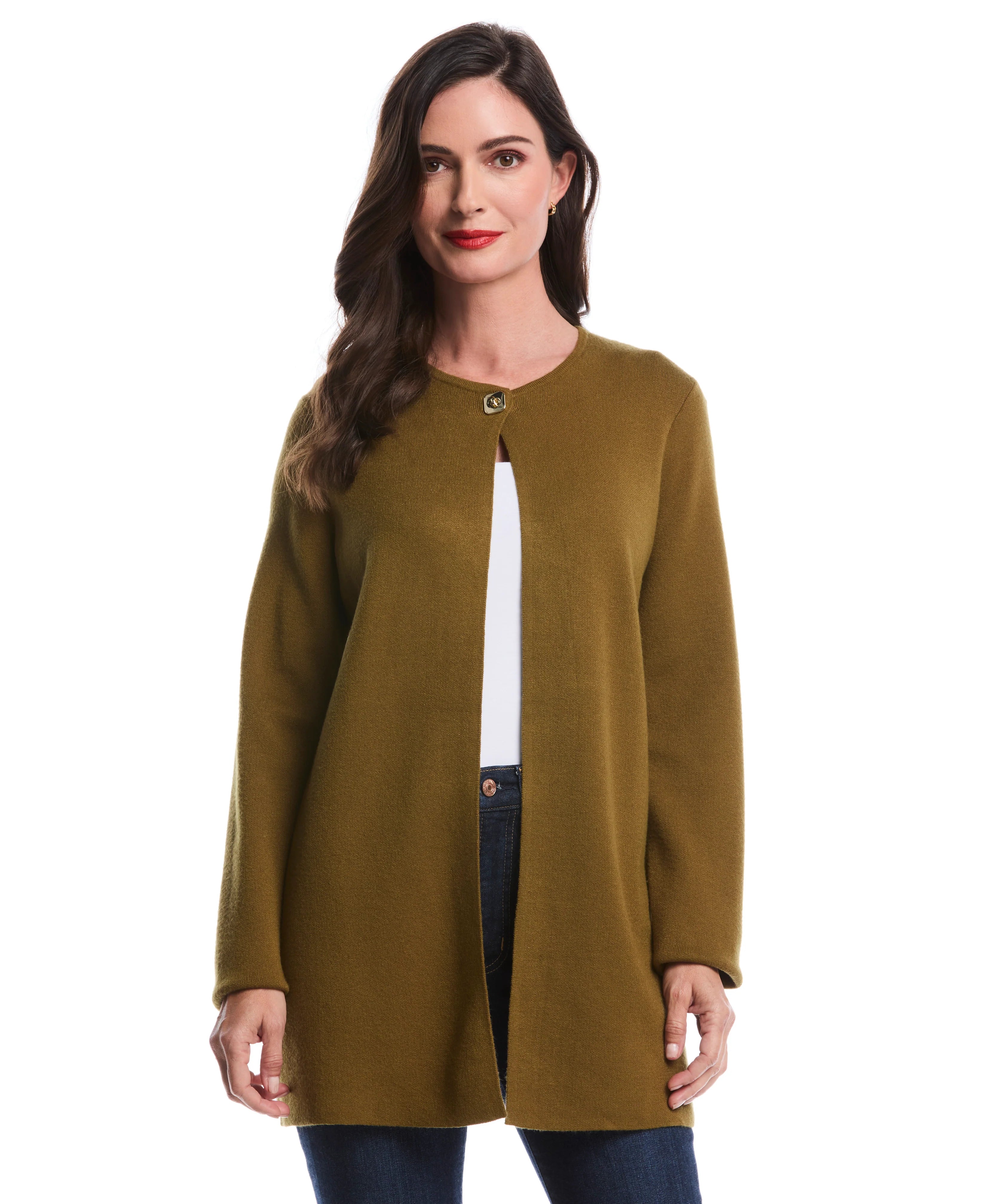 Turnlock Metal Closure Cardigan