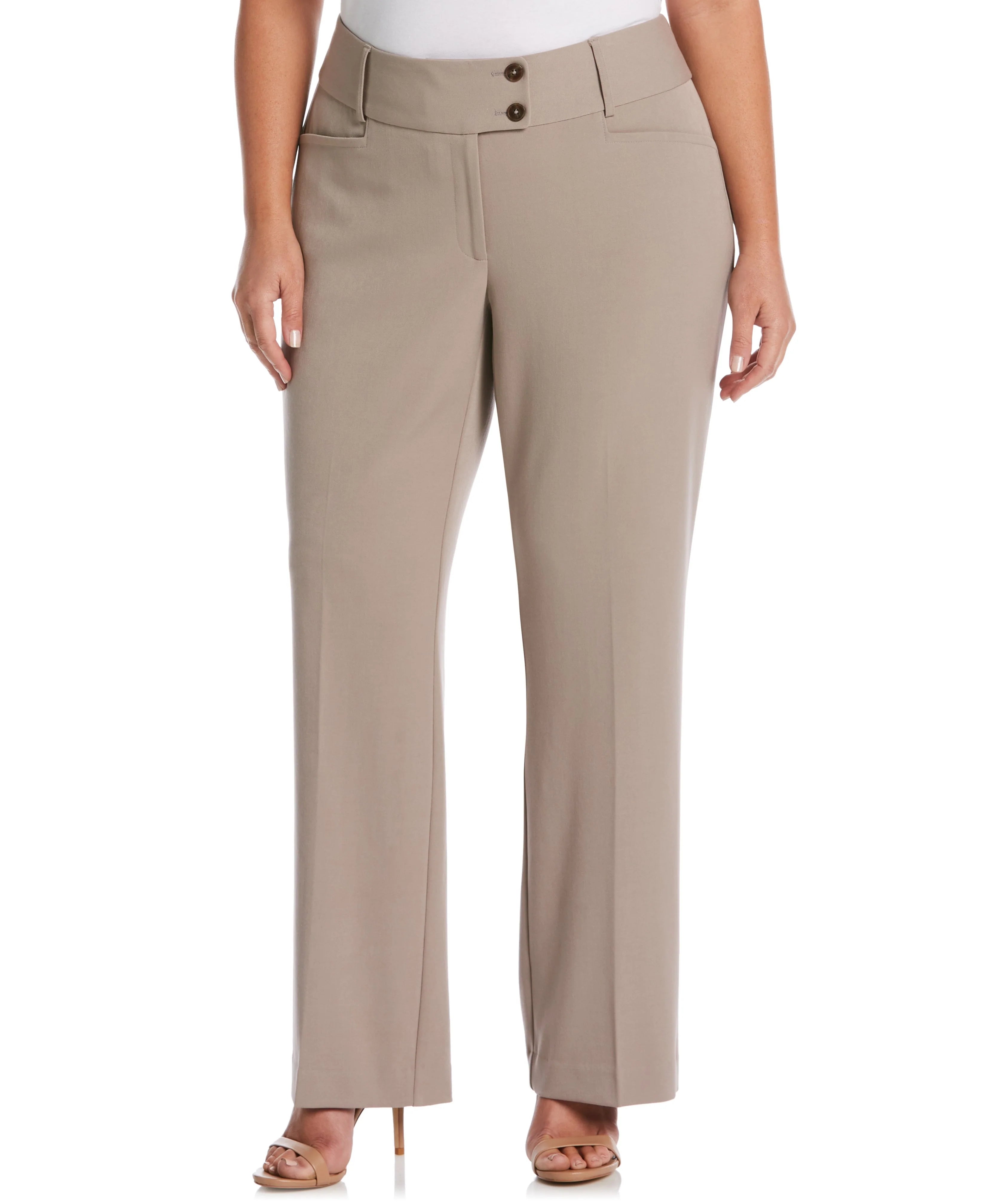 Plus Size Gabardine Bootcut Pant Curvy Fit
